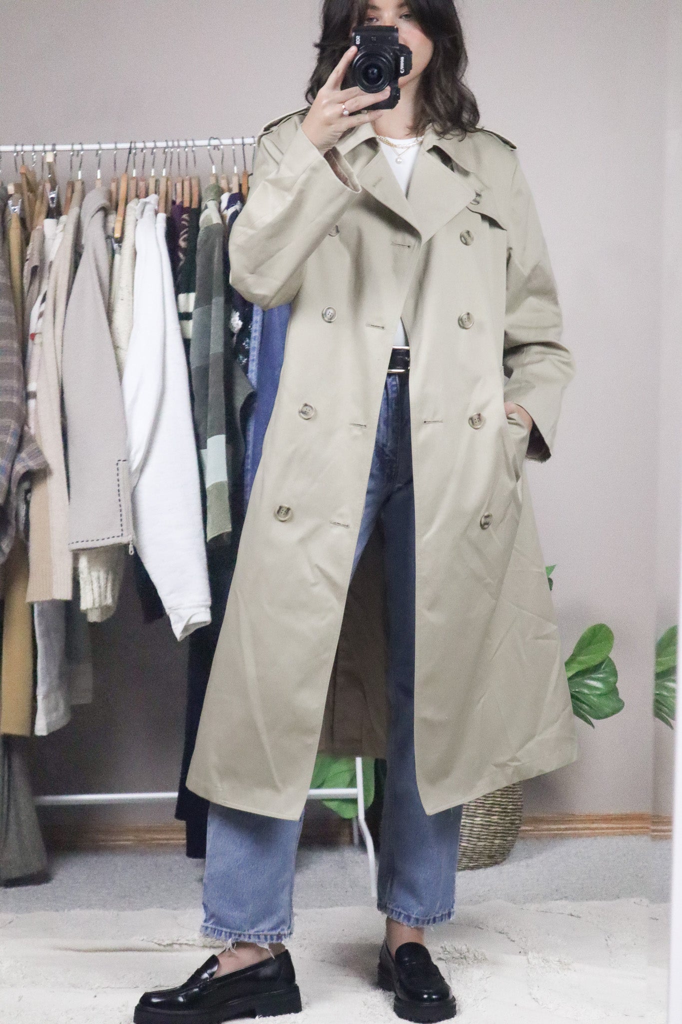 Made in Korea x Vintage x Trench Coat (S-M)