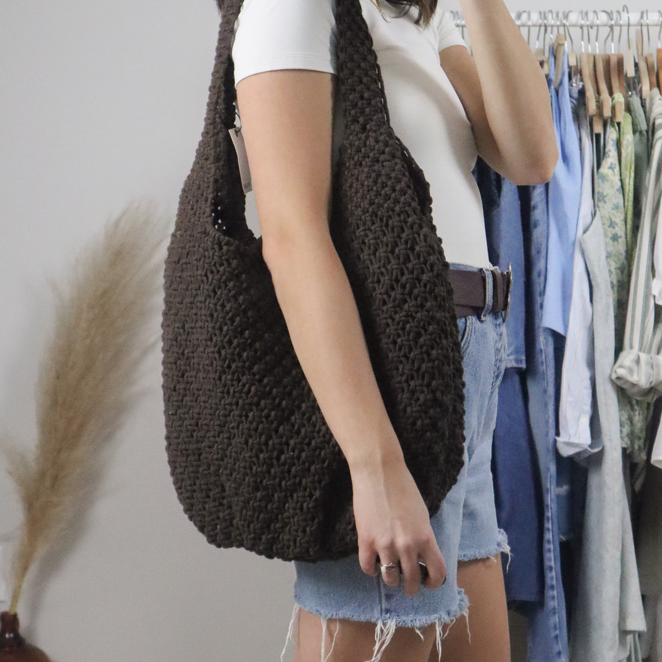 Modern x Deadstock x Cotton Crochet Hobo Bag