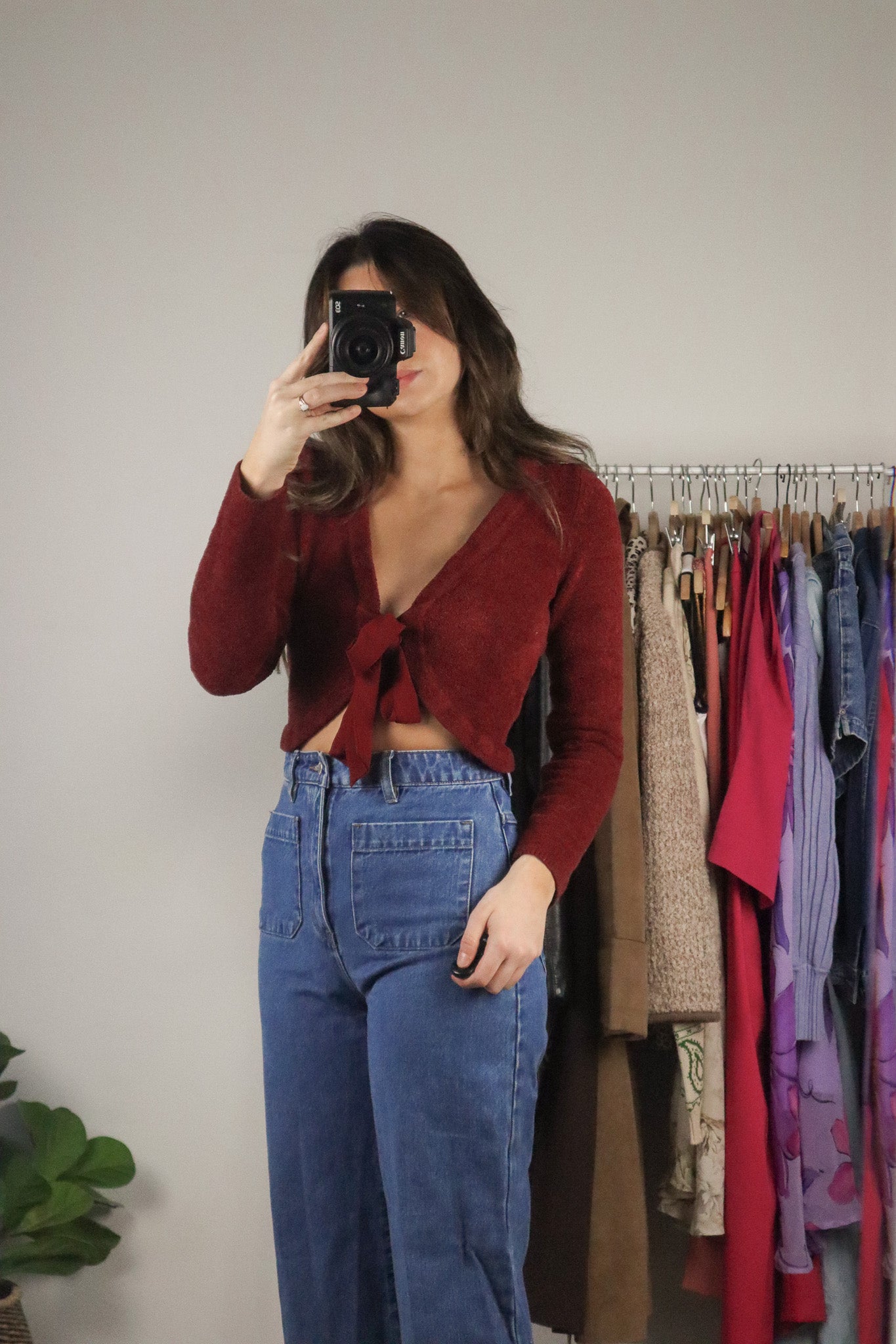 Modern x Cropped Front Tie Top (XS)