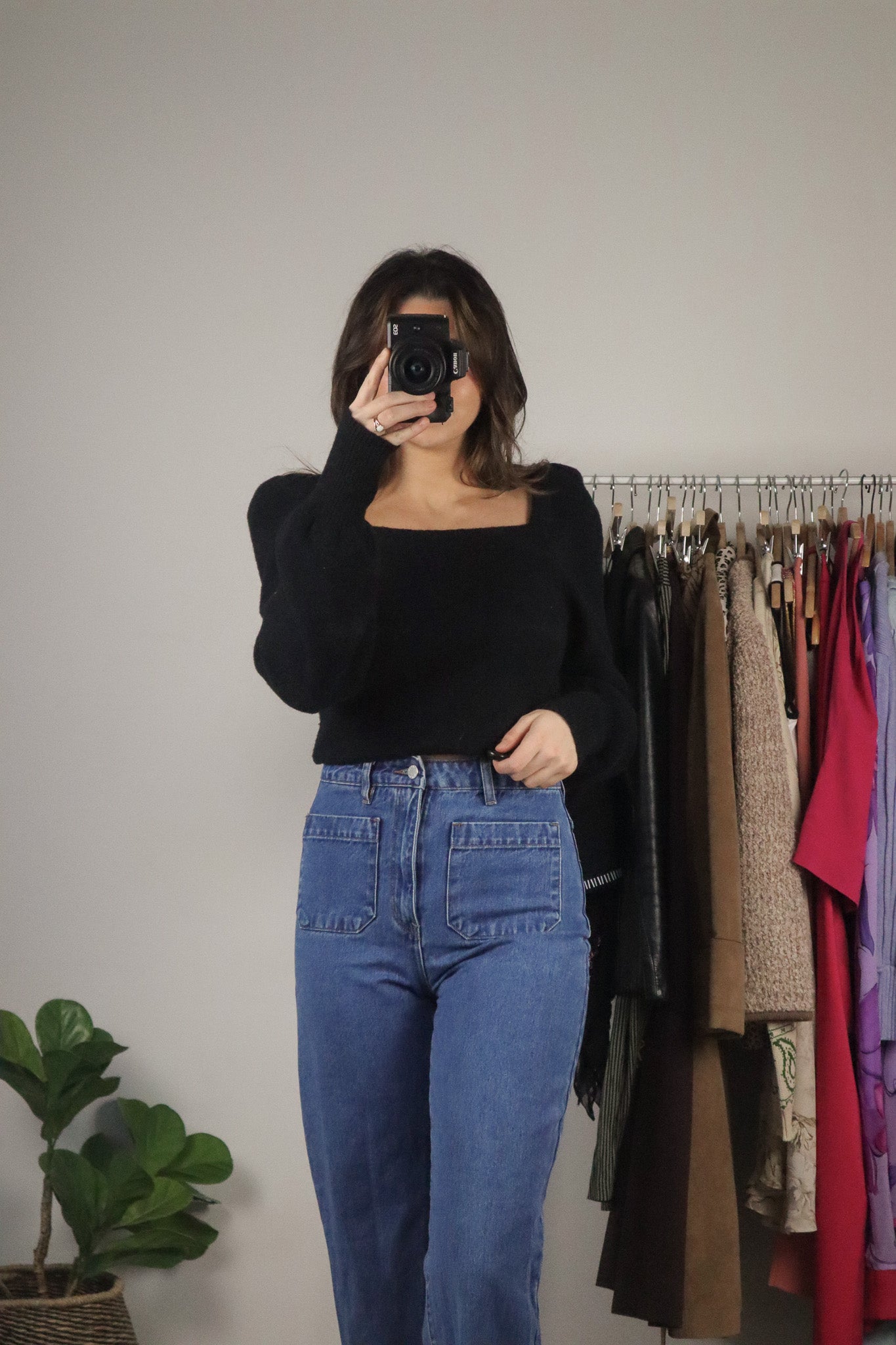 Modern x Puff-Sleeve Sweater (S)