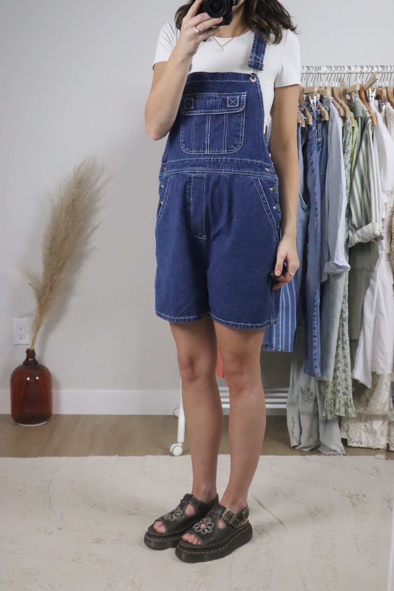Vintage x Denim Shortalls (M-L)