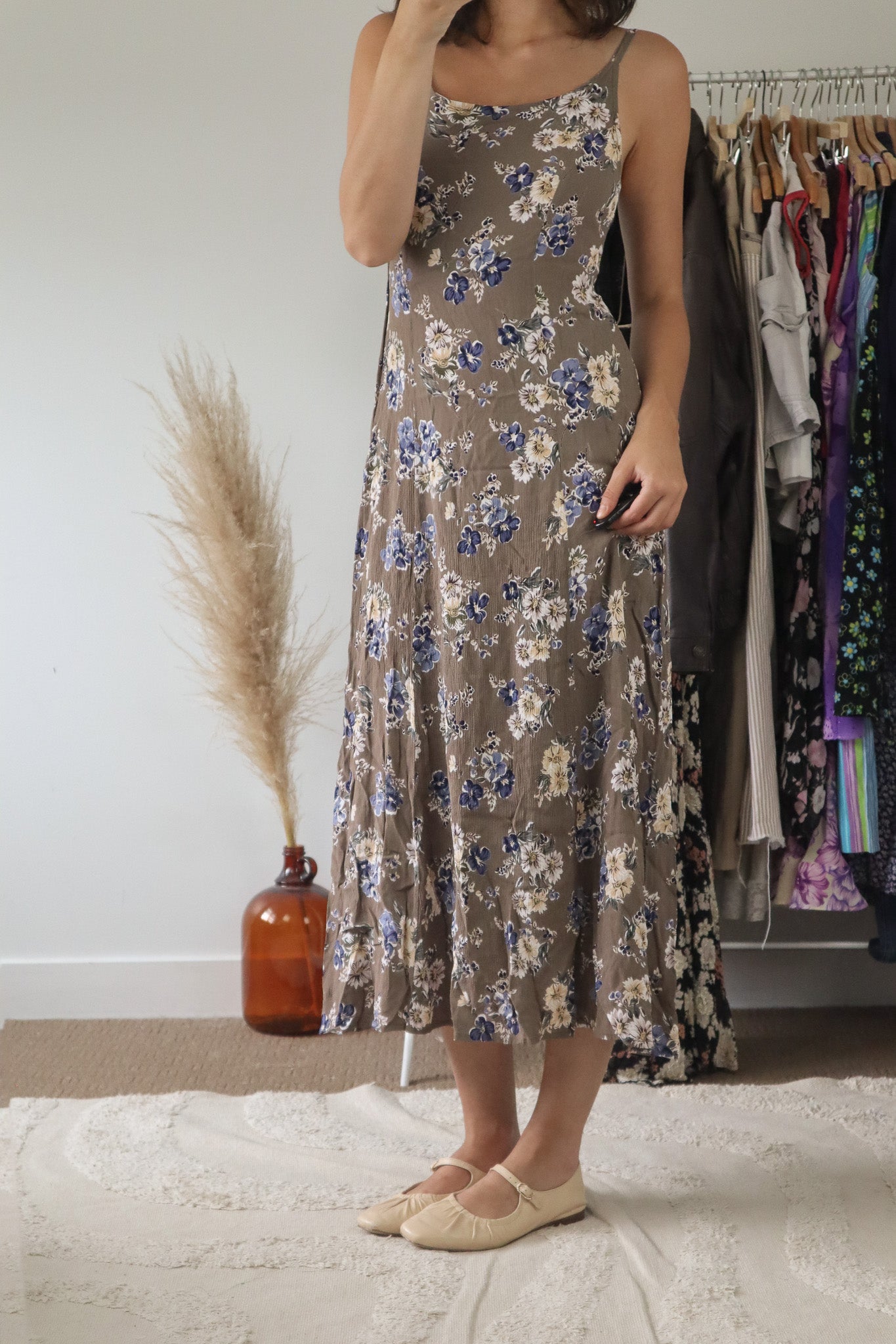 Vintage x Floral Maxi Dress (4-6)