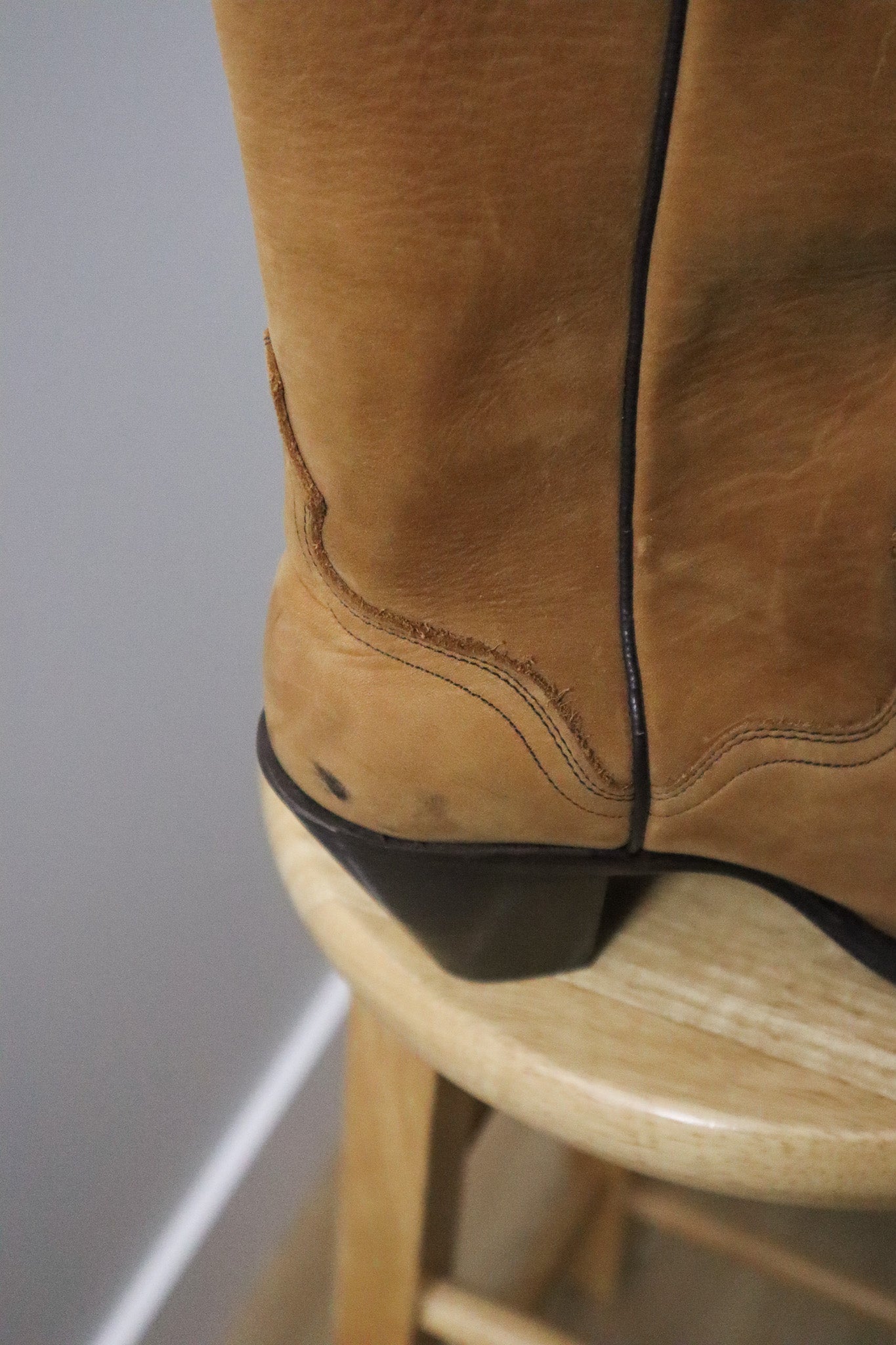 Vintage x Suede Knee High Cowboy Boots (7)
