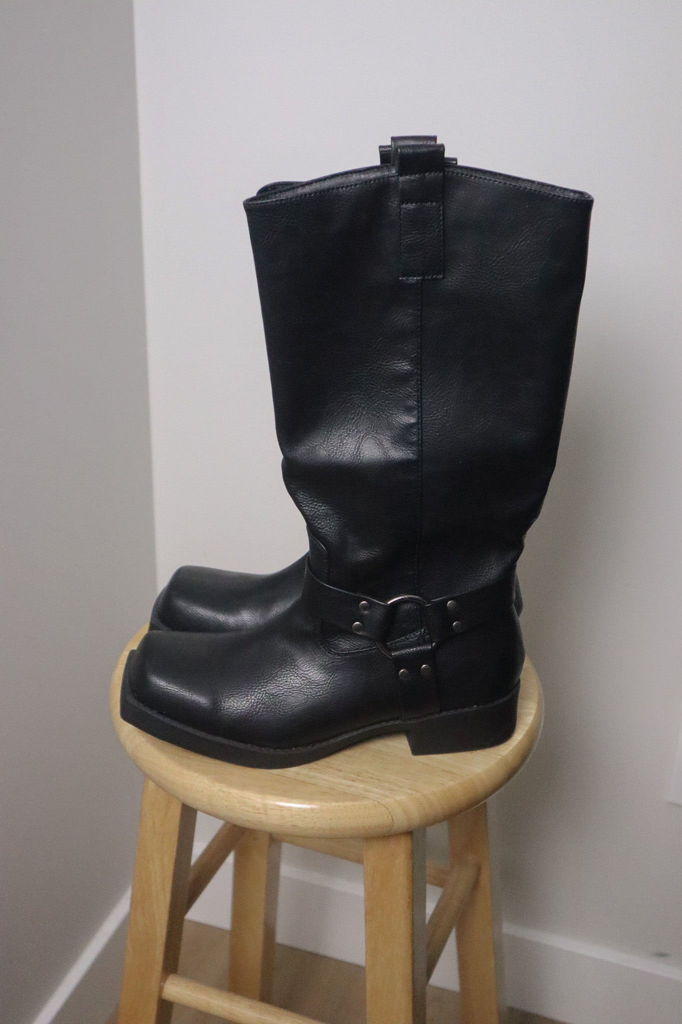 Modern x Faux Leather Moto Boots (7)