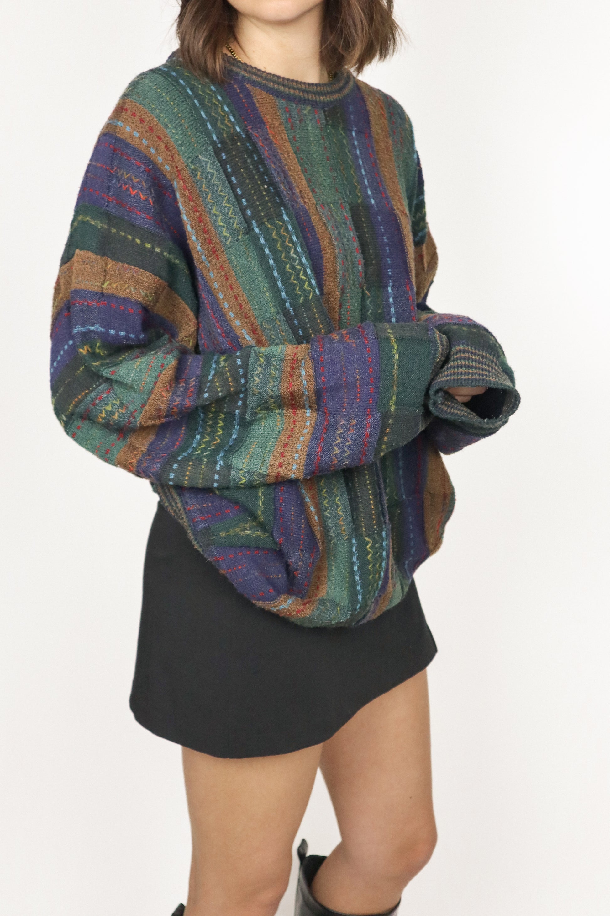 Made in Canada x Vintage x 3D Patterned Knit (M/L)