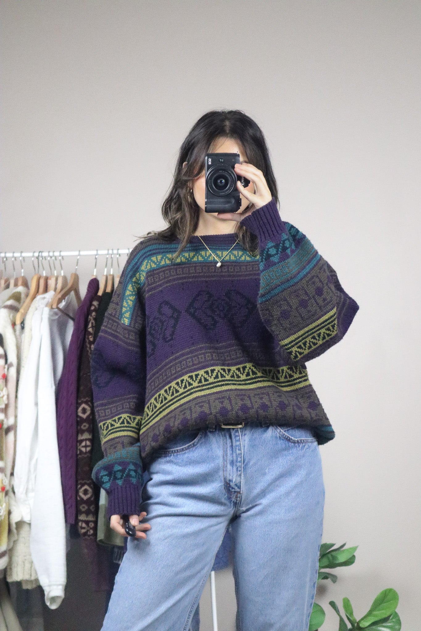 Made in Korea x Vintage x Pattered Knit (L/XL)