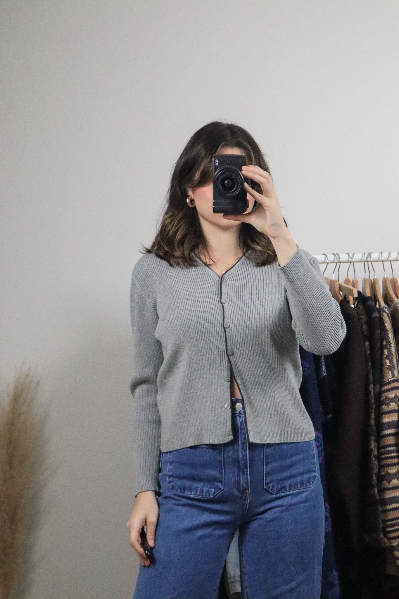 Vintage x Cotton Knit Cardigan (S)