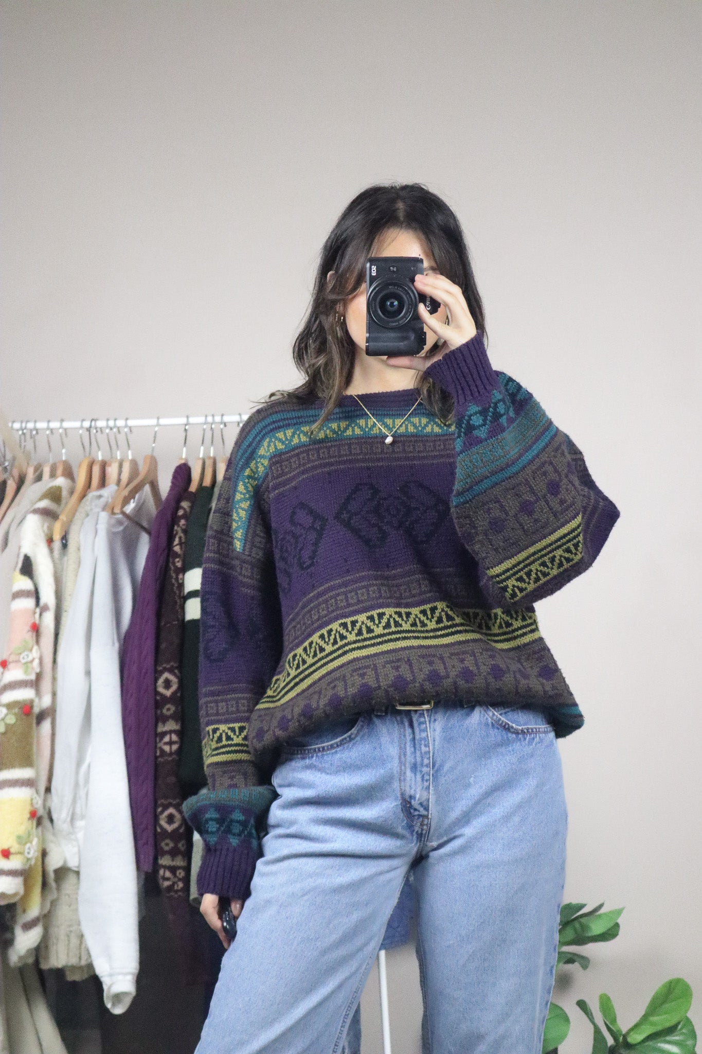 Made in Korea x Vintage x Pattered Knit (L/XL)