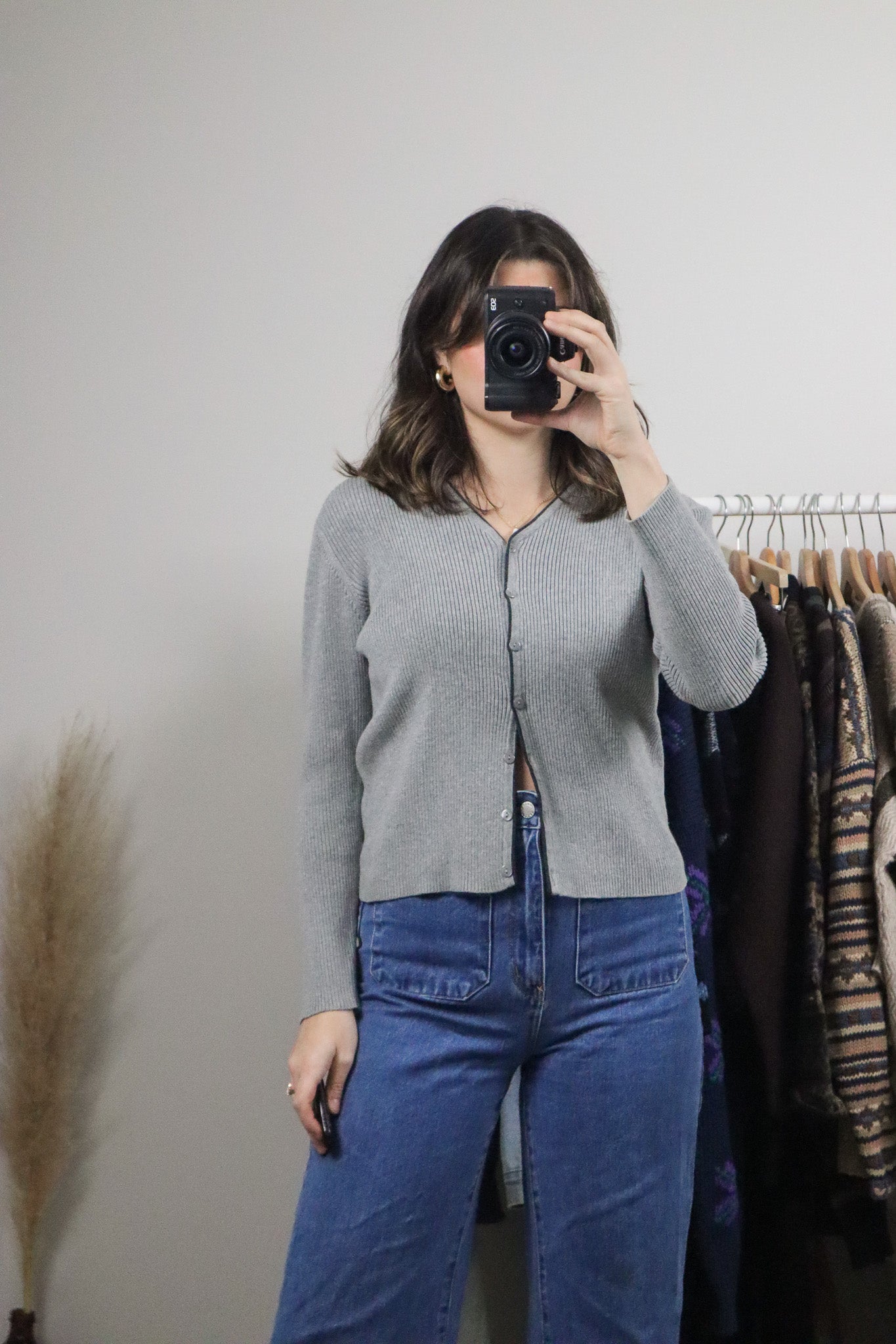 Vintage x Cotton Knit Cardigan (S)