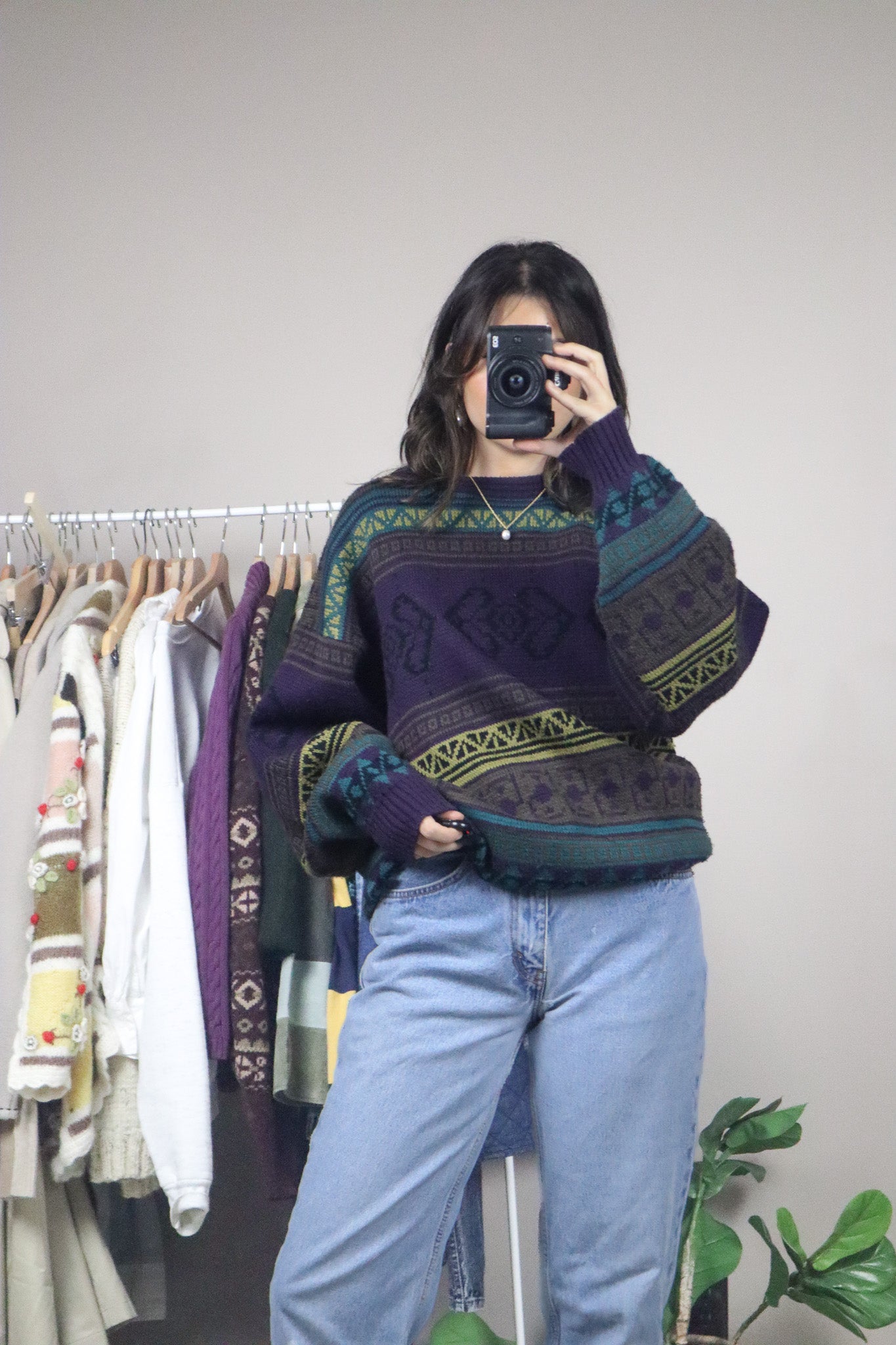Made in Korea x Vintage x Pattered Knit (L/XL)