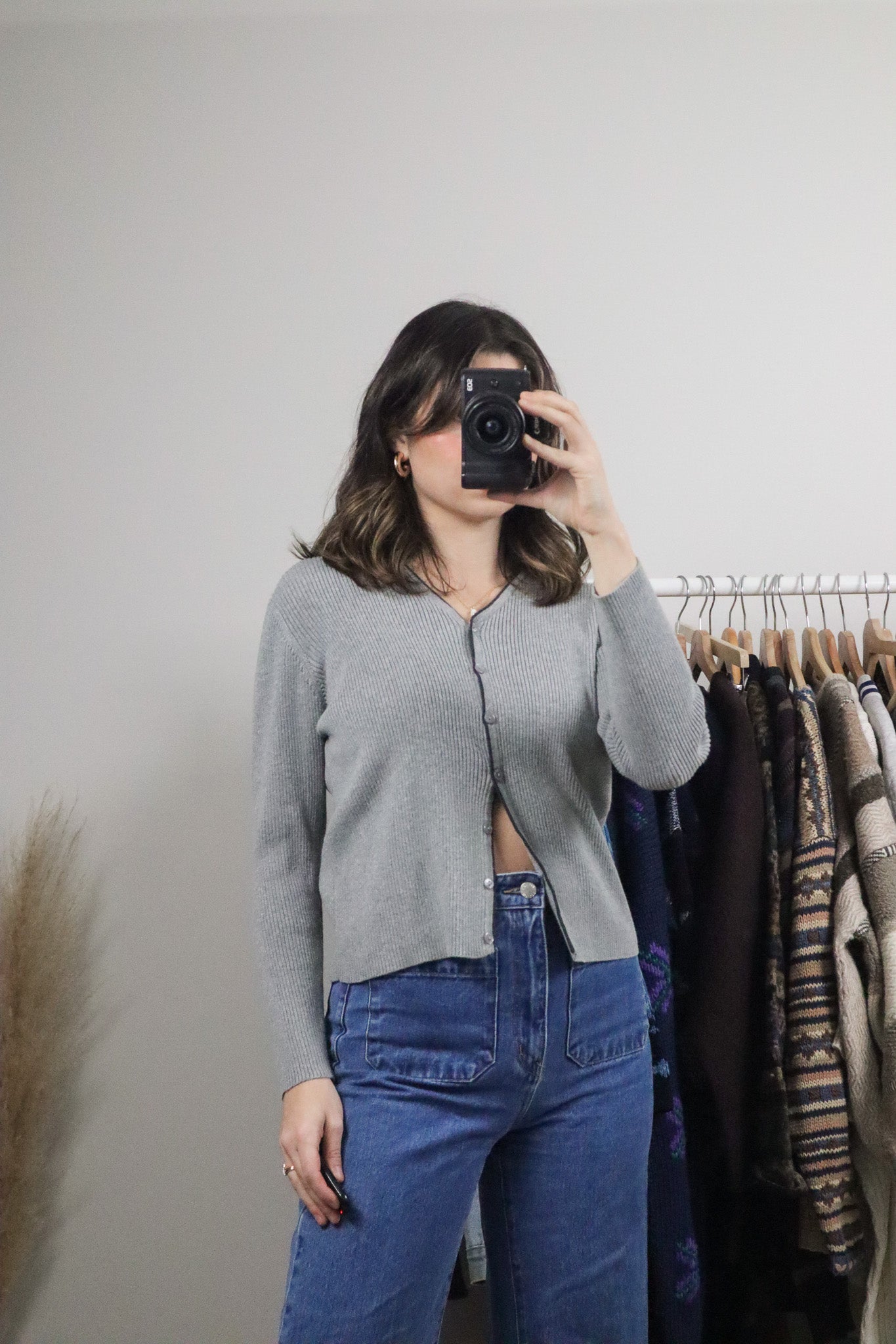 Vintage x Cotton Knit Cardigan (S)