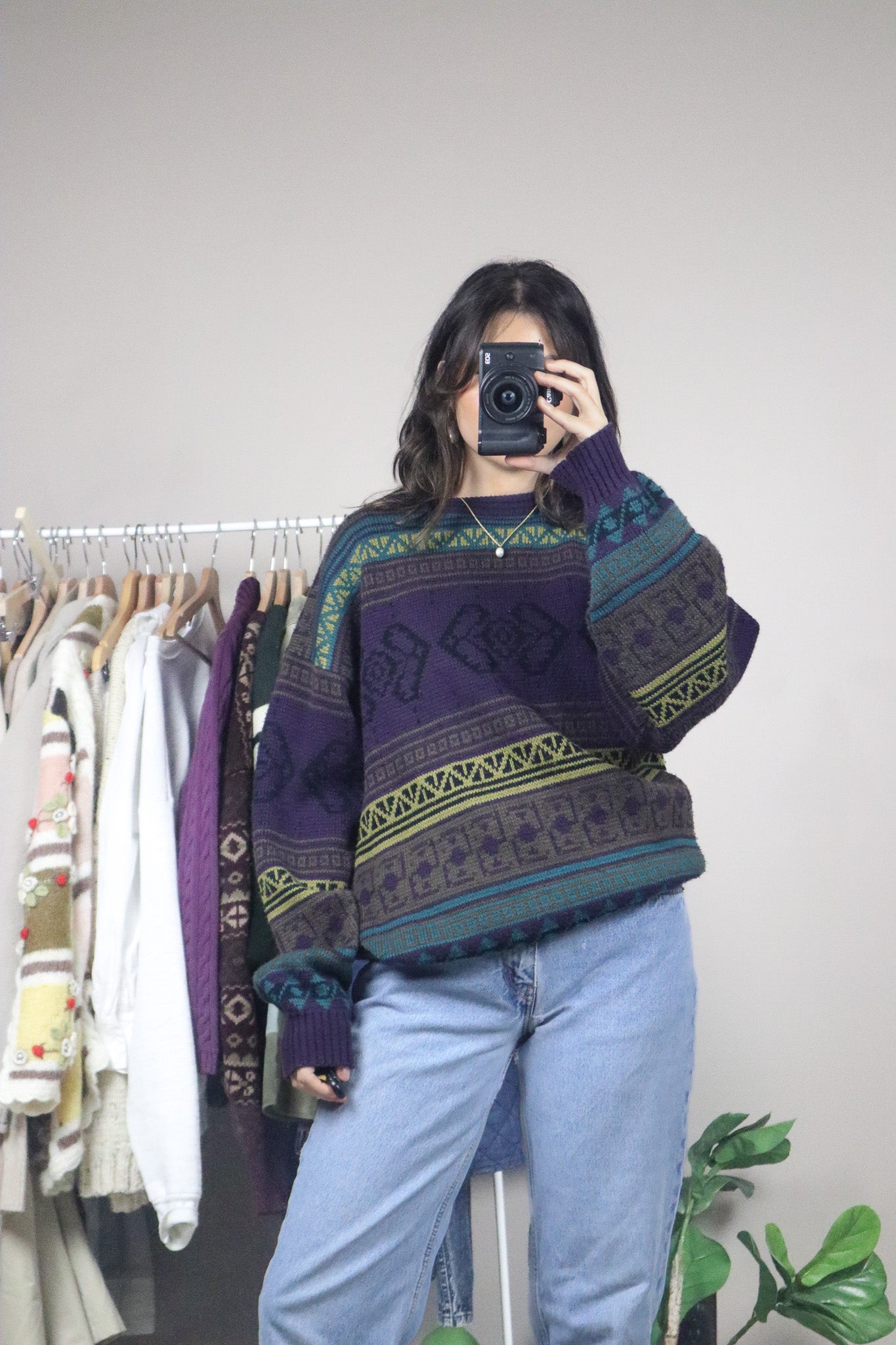 Made in Korea x Vintage x Pattered Knit (L/XL)