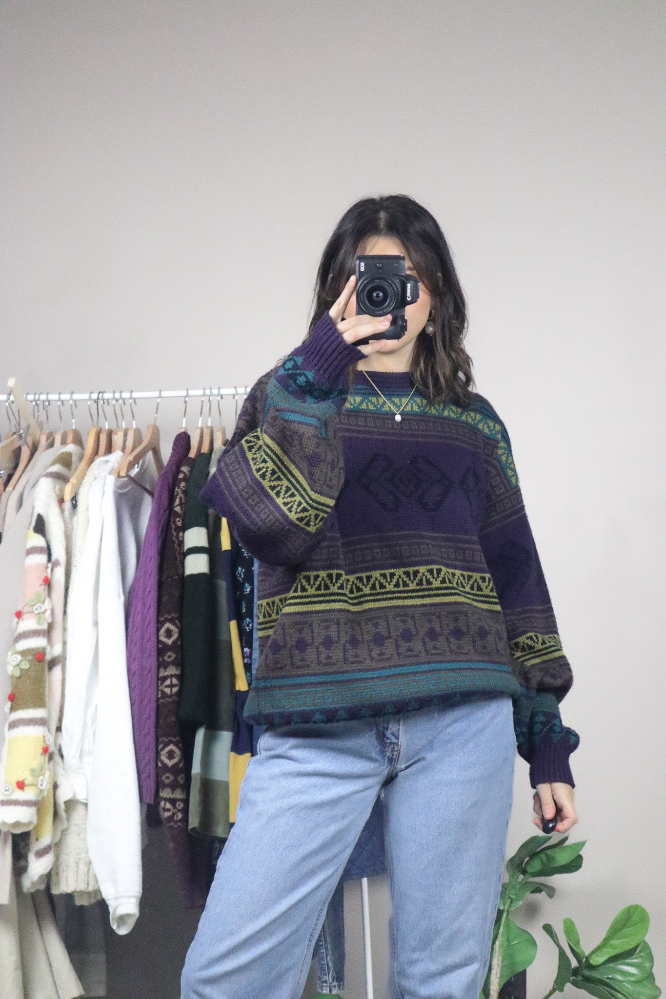 Made in Korea x Vintage x Pattered Knit (L/XL)