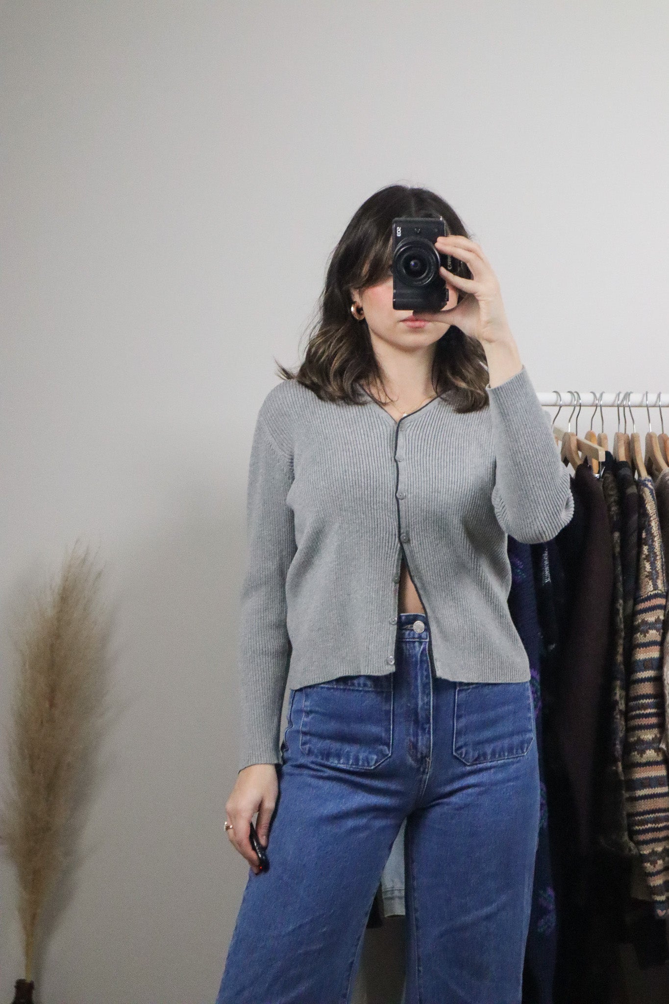 Vintage x Cotton Knit Cardigan (S)