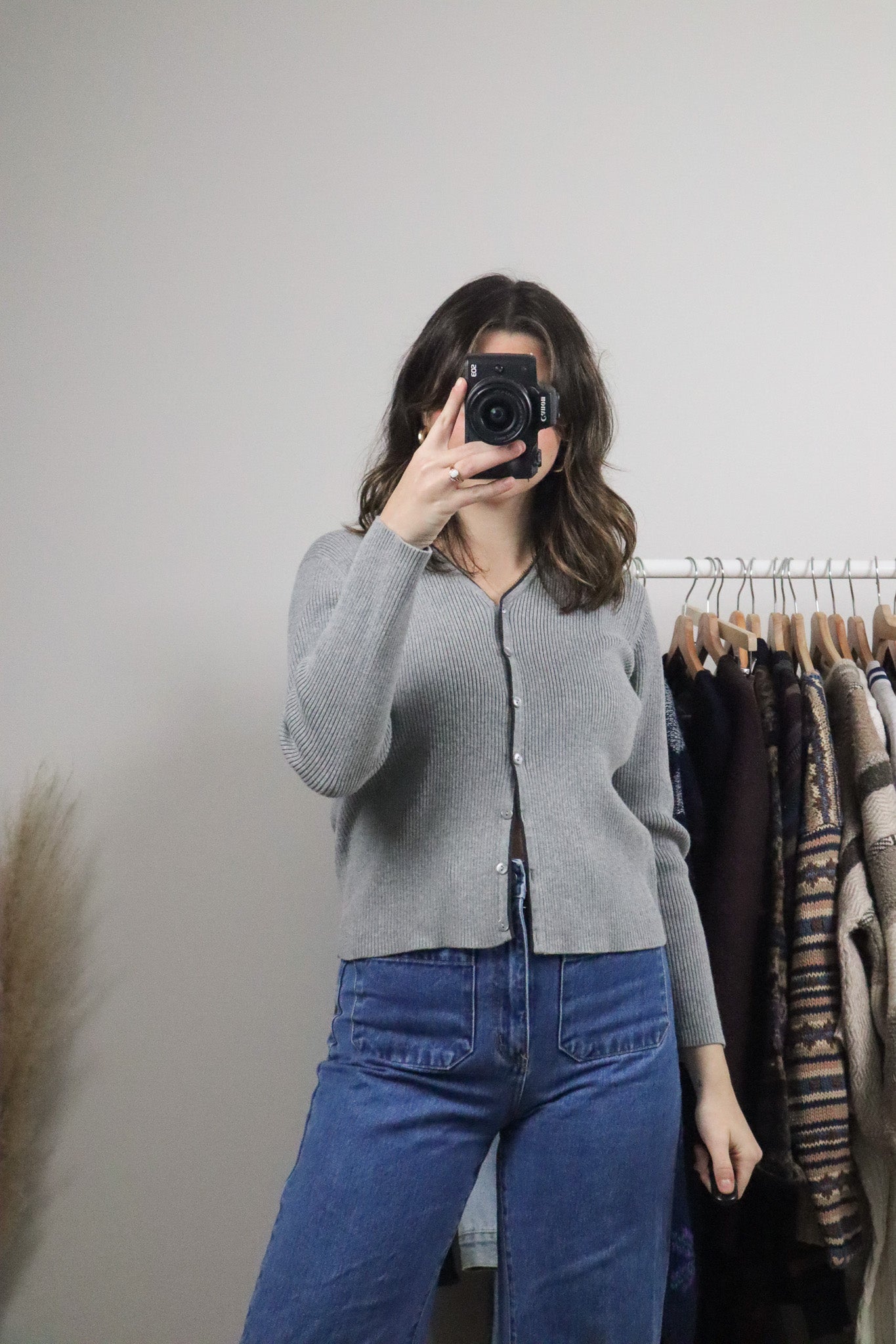 Vintage x Cotton Knit Cardigan (S)