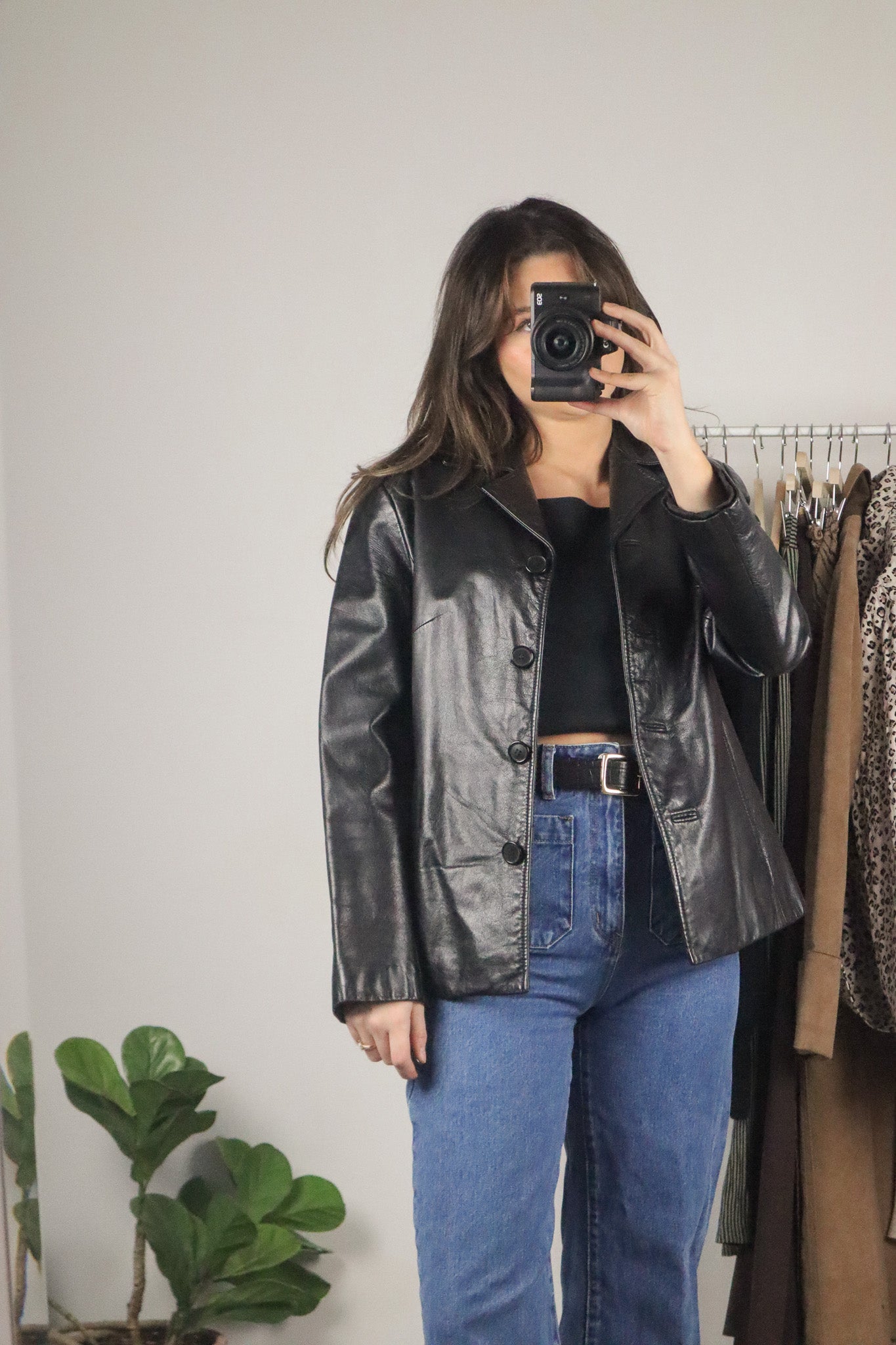 Vintage x Leather Jacket (XS)