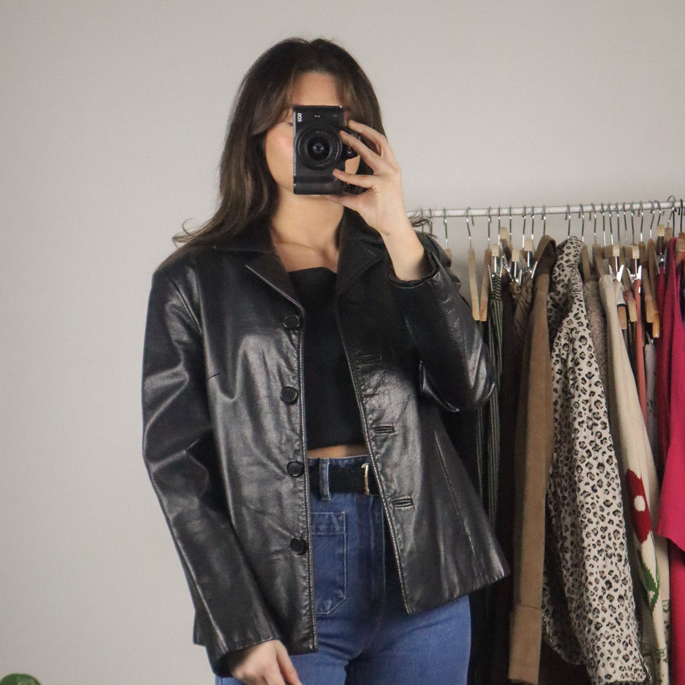 Vintage x Leather Jacket (XS)