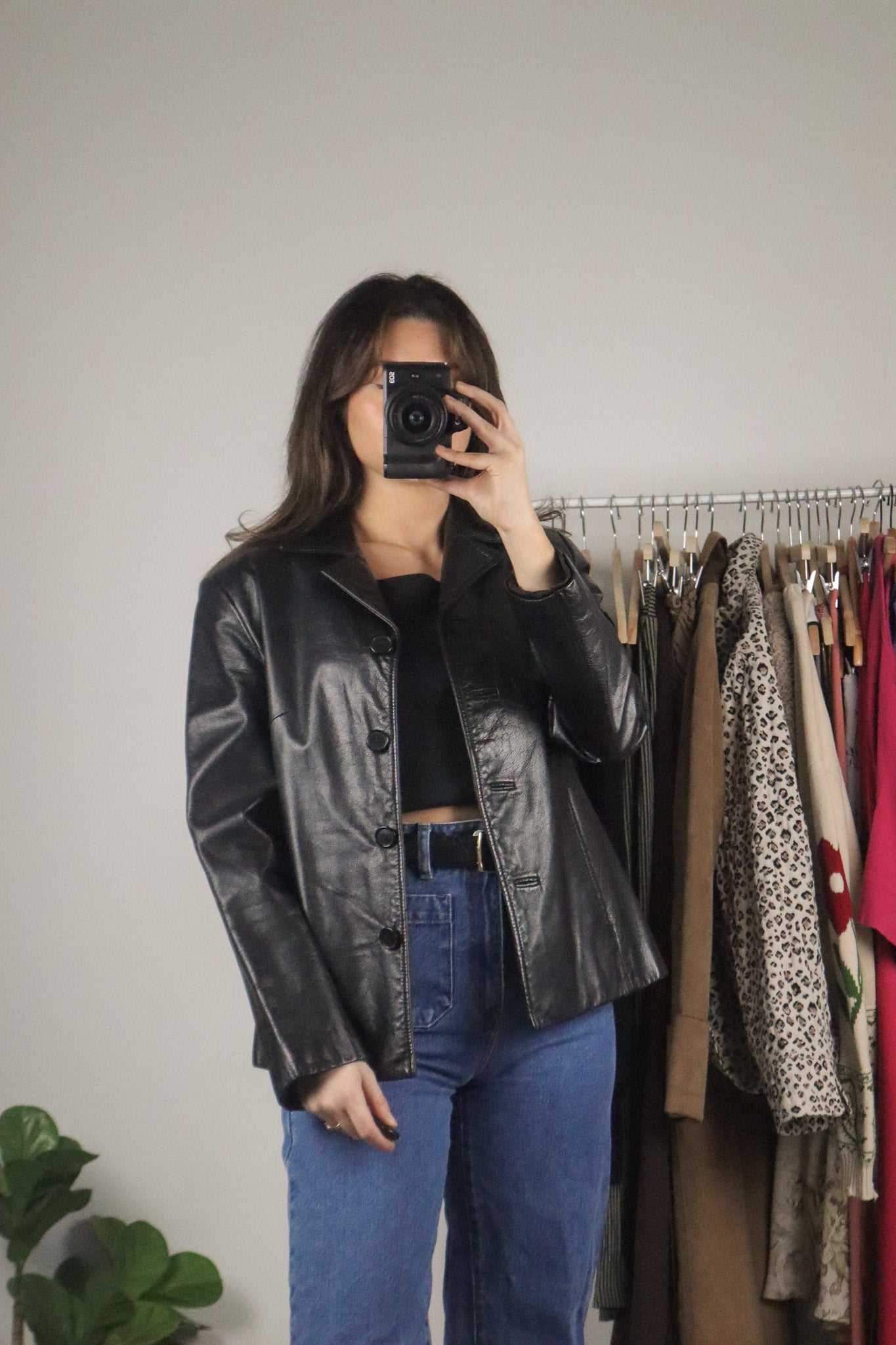 Vintage x Leather Jacket (XS)
