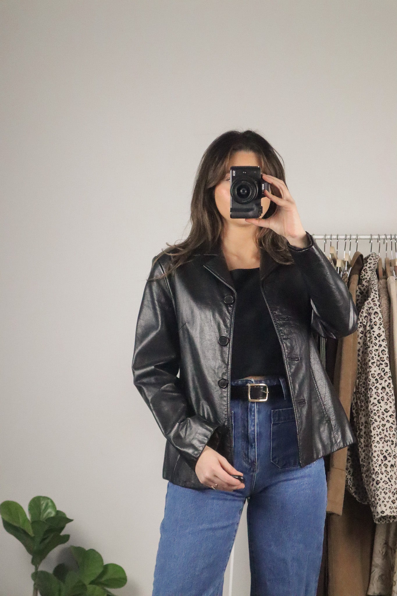 Vintage x Leather Jacket (XS)