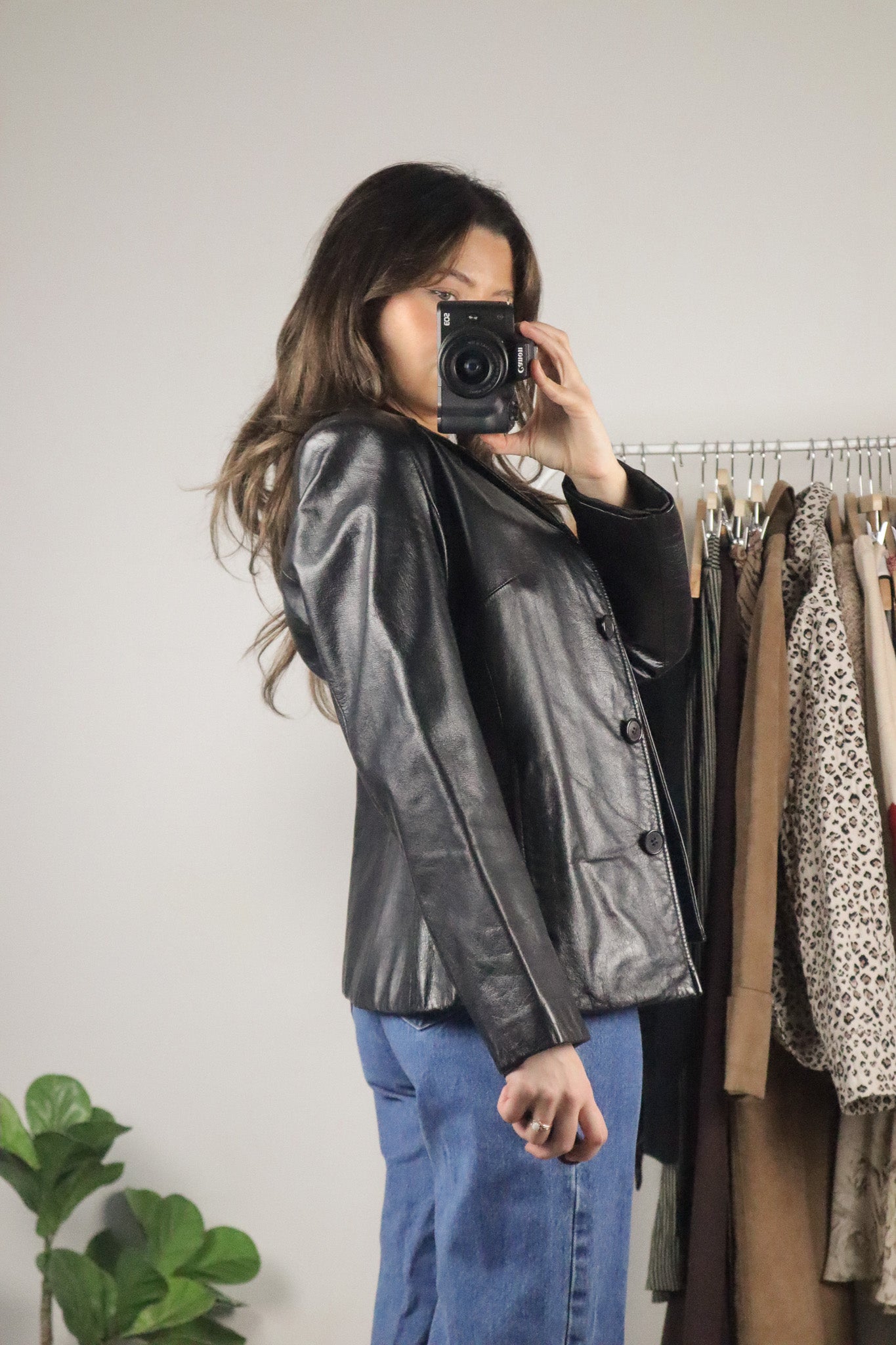 Vintage x Leather Jacket (XS)