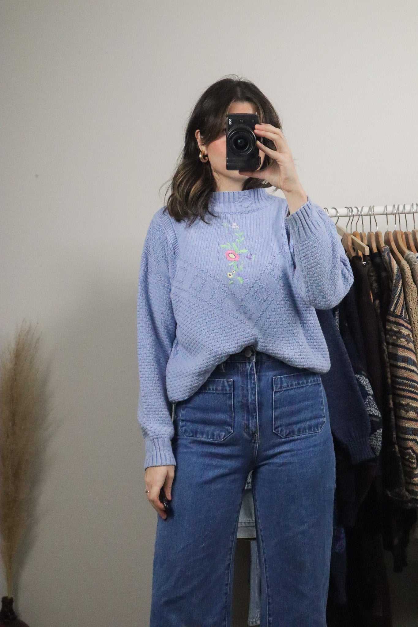 Vintage x Flower Knit Sweater (S)