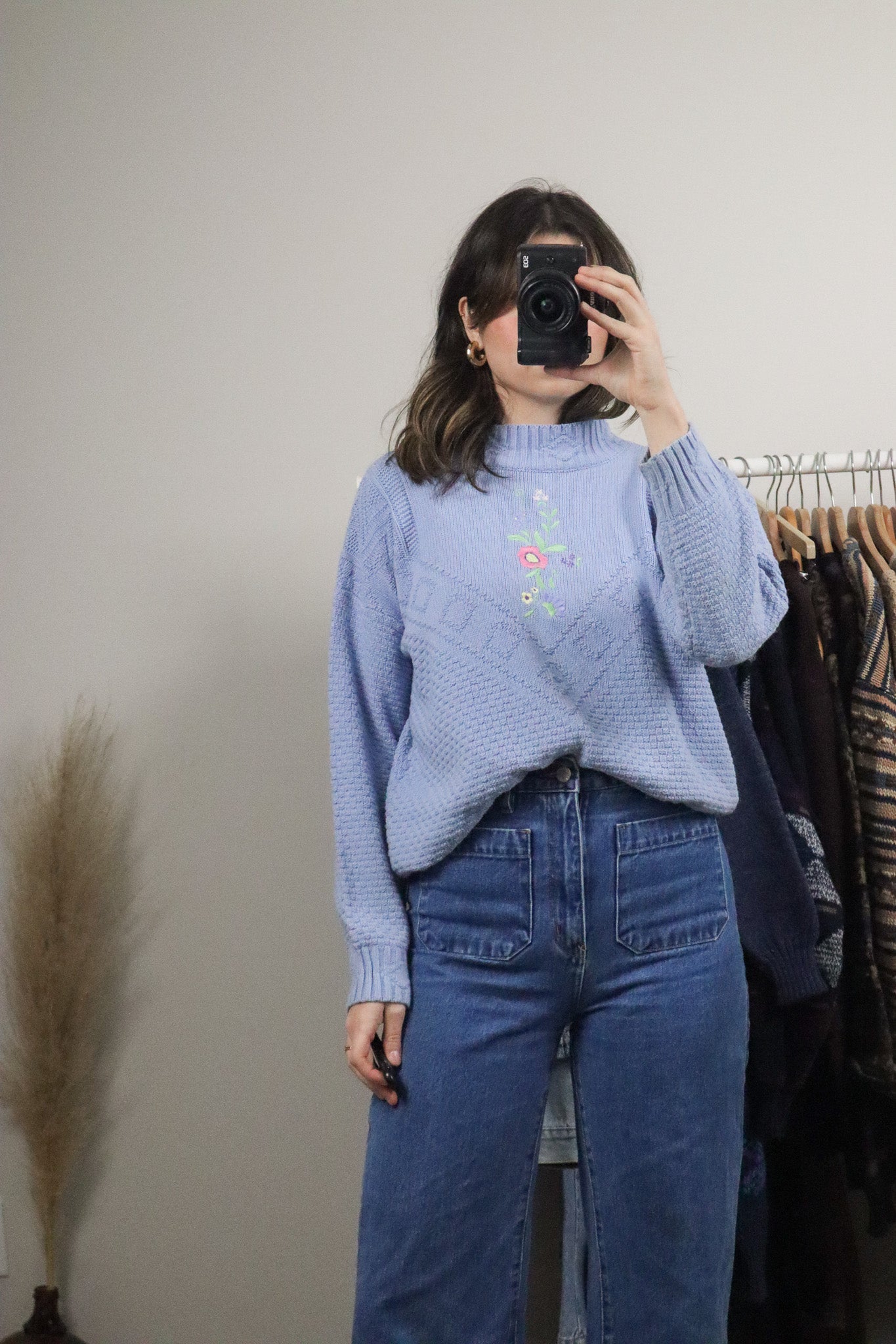 Vintage x Flower Knit Sweater (S)