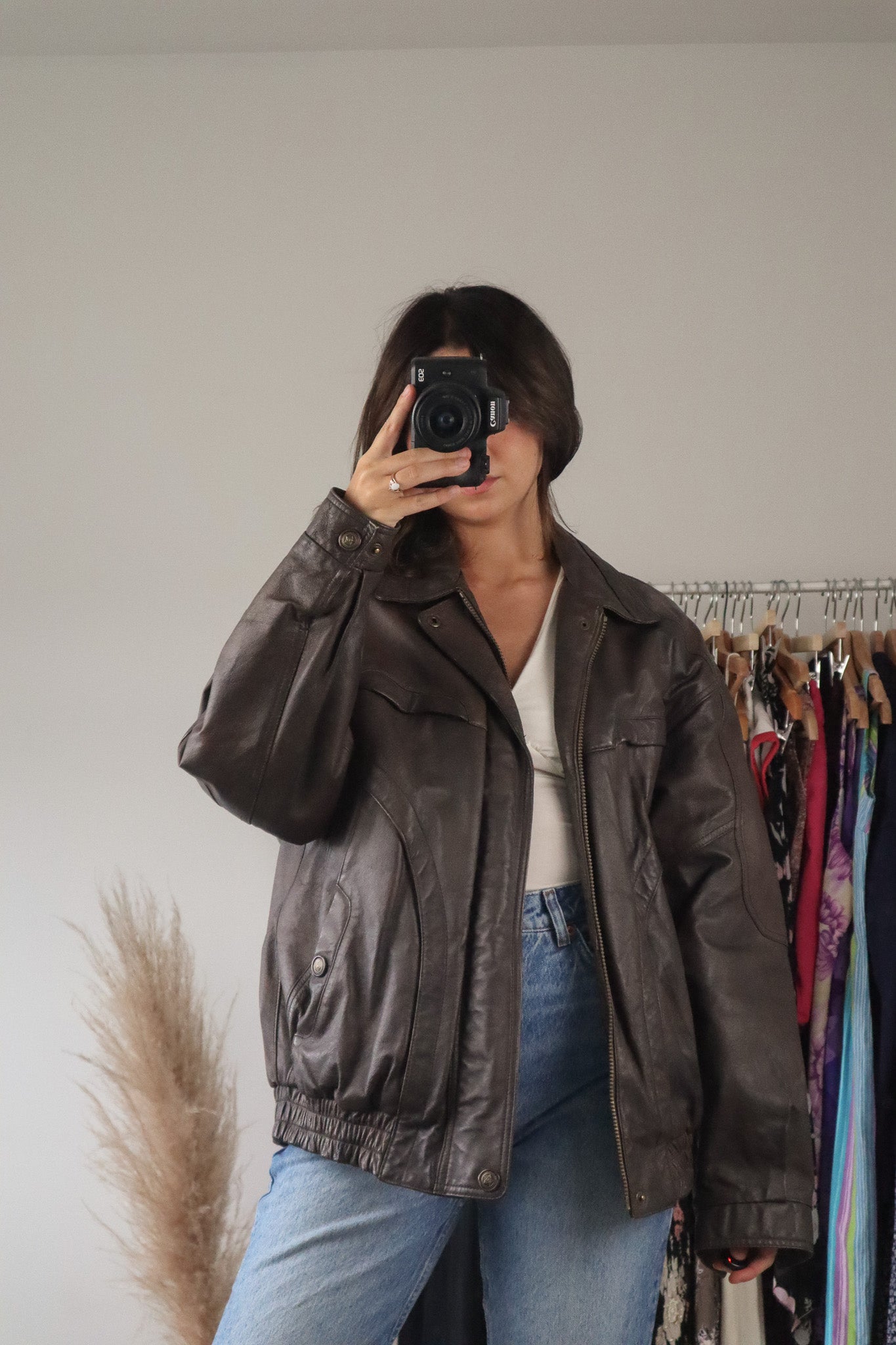 Vintage x Leather Jacket (M)