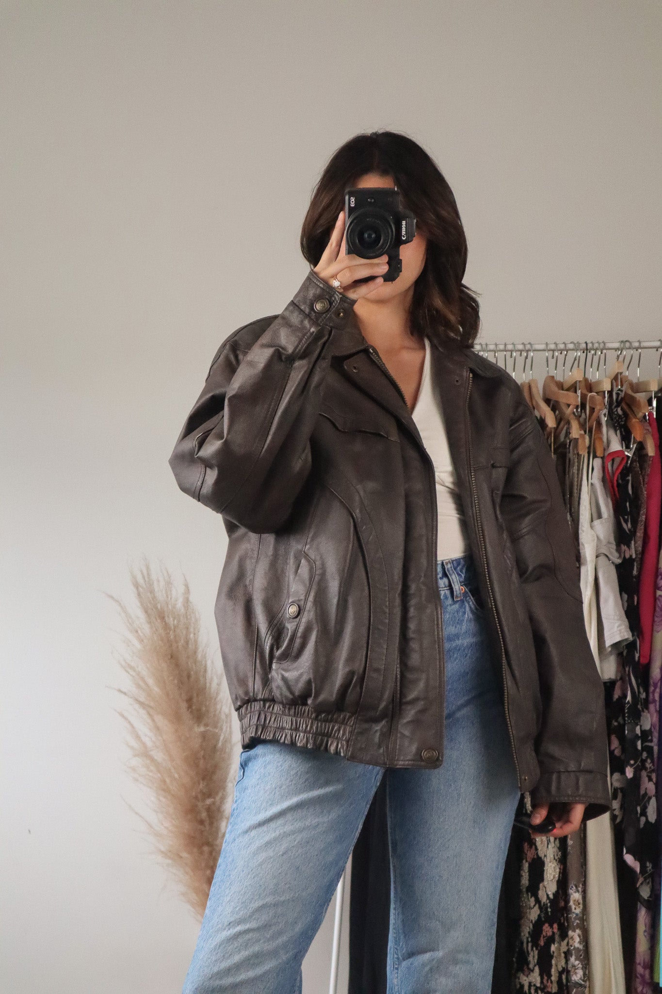 Vintage x Leather Jacket (M)