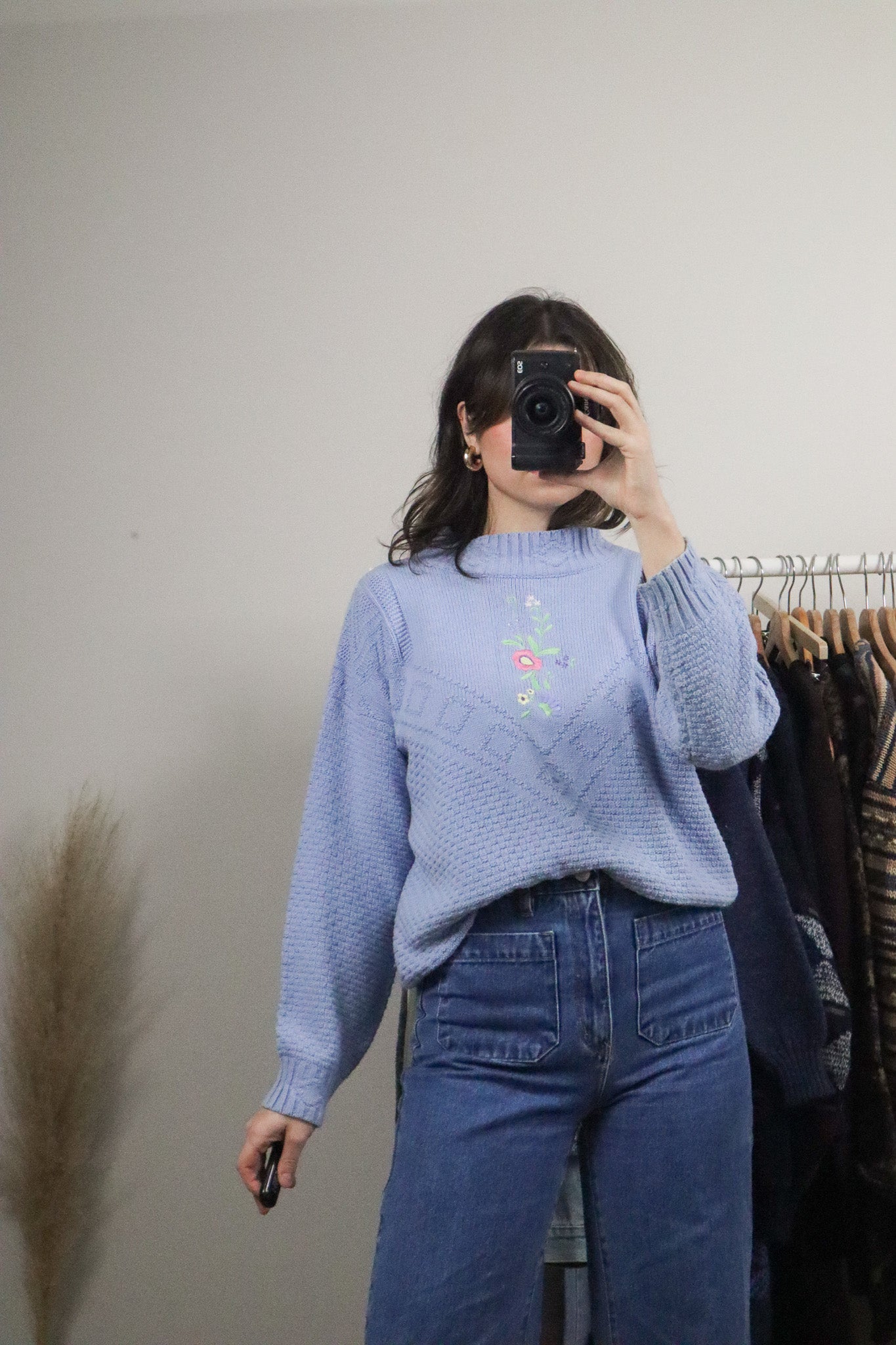 Vintage x Flower Knit Sweater (S)