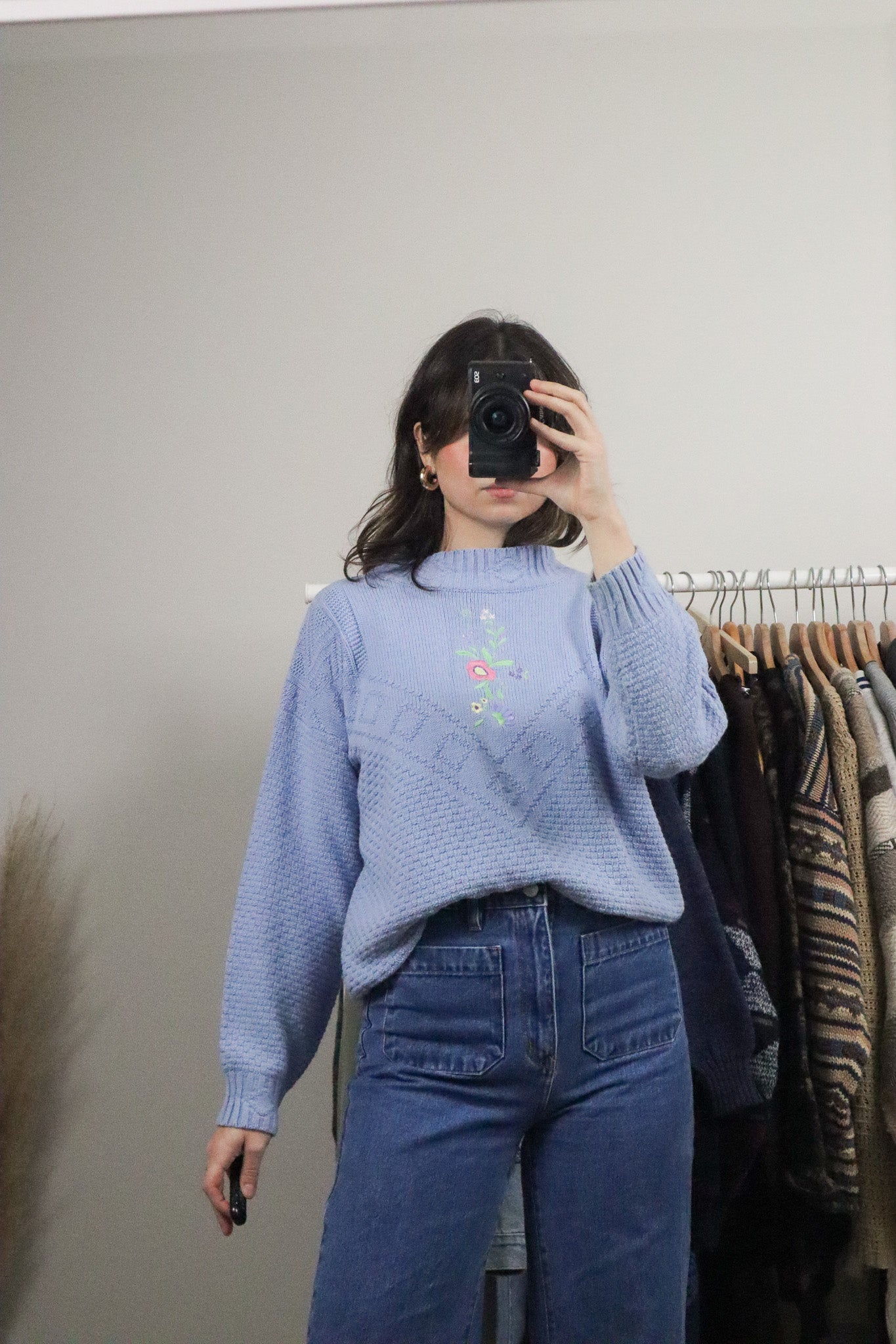 Vintage x Flower Knit Sweater (S)