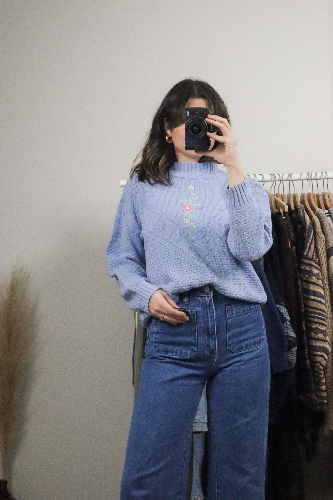 Vintage x Flower Knit Sweater (S)