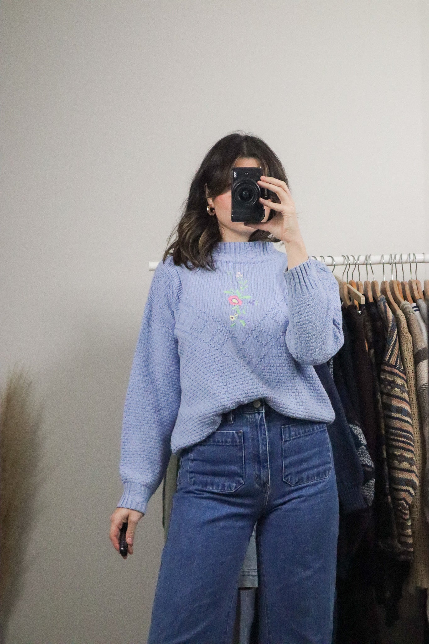 Vintage x Flower Knit Sweater (S)