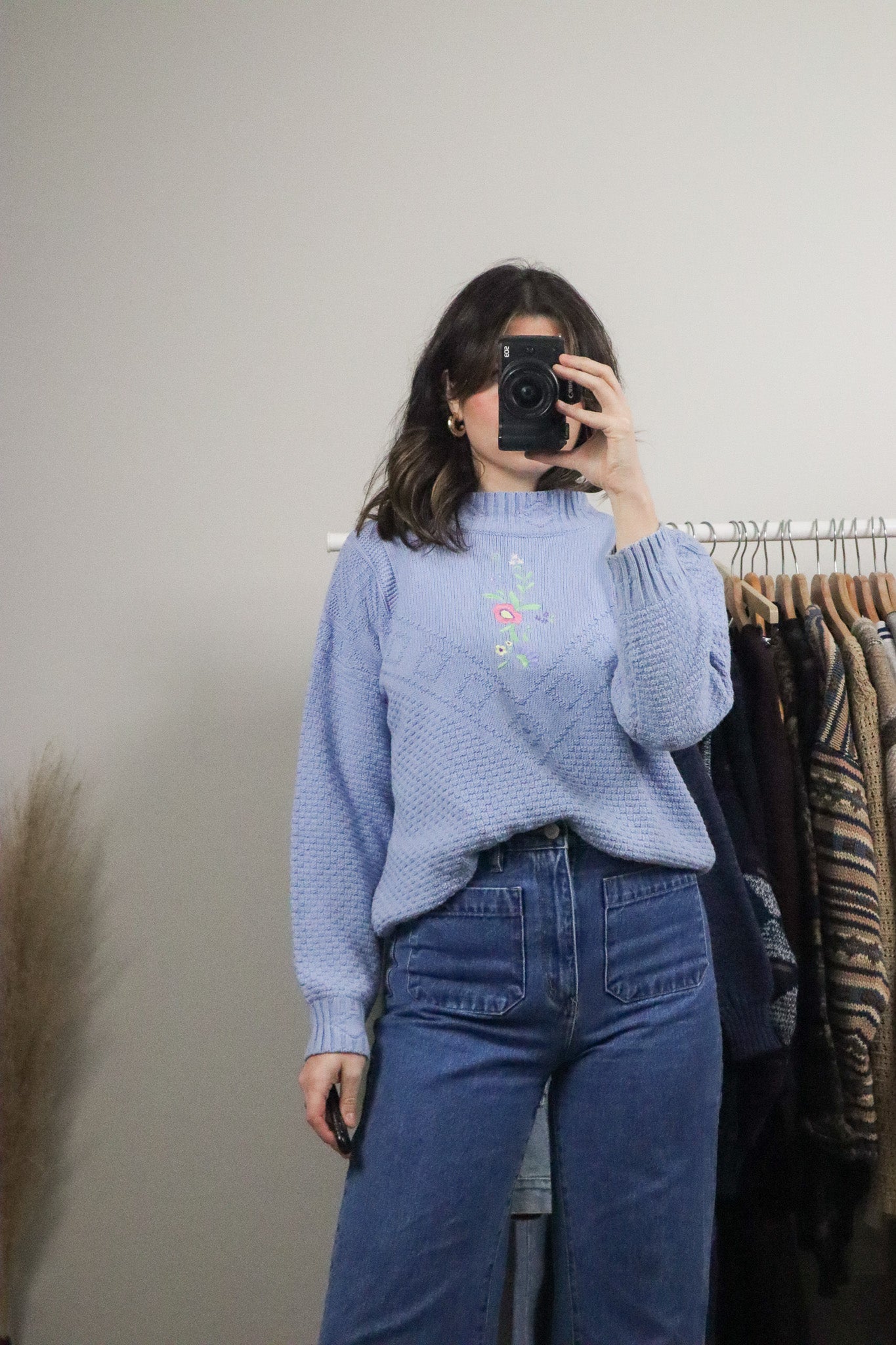 Vintage x Flower Knit Sweater (S)