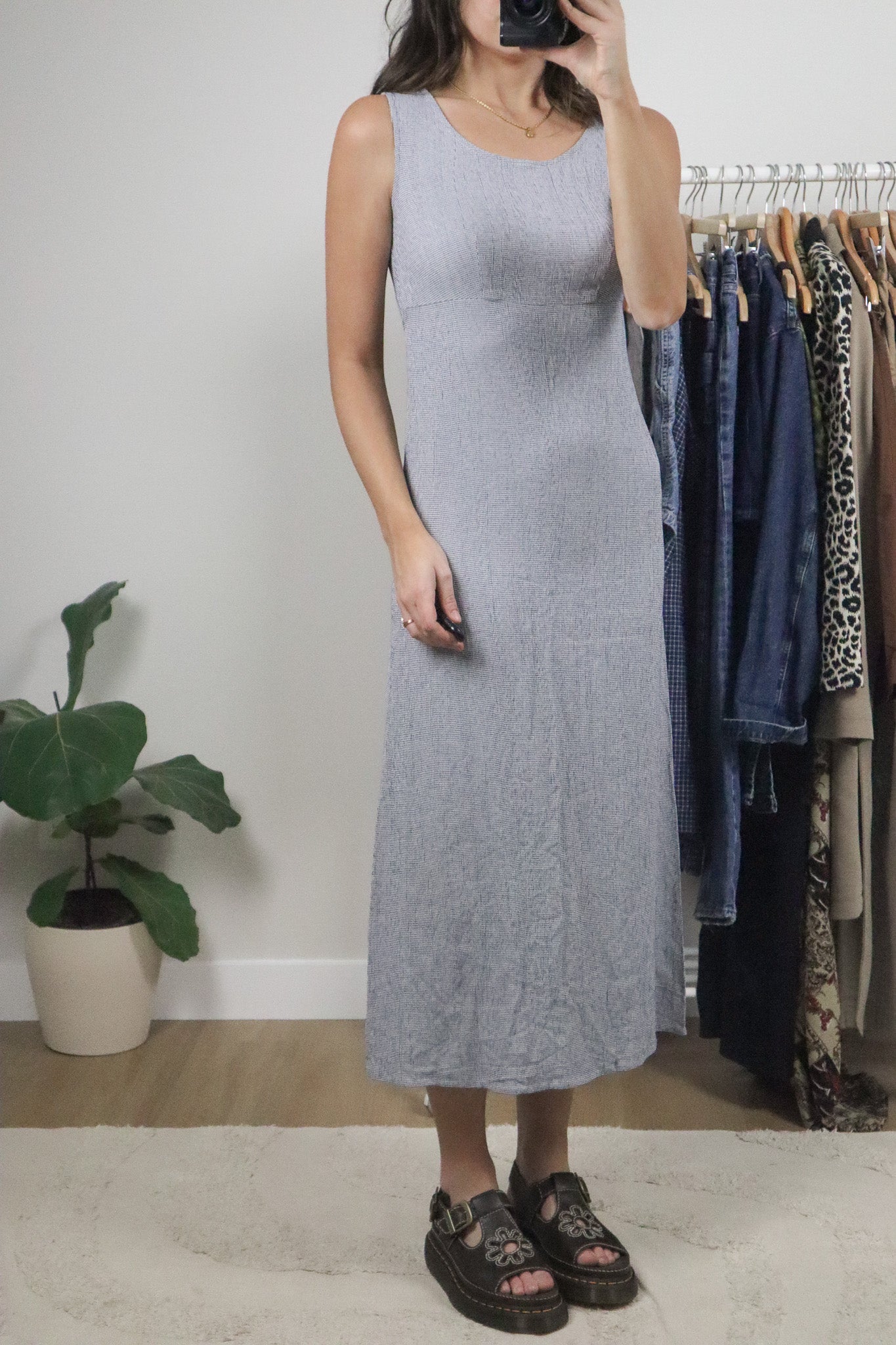 Vintage x Gingham Maxi Dress (2/4)
