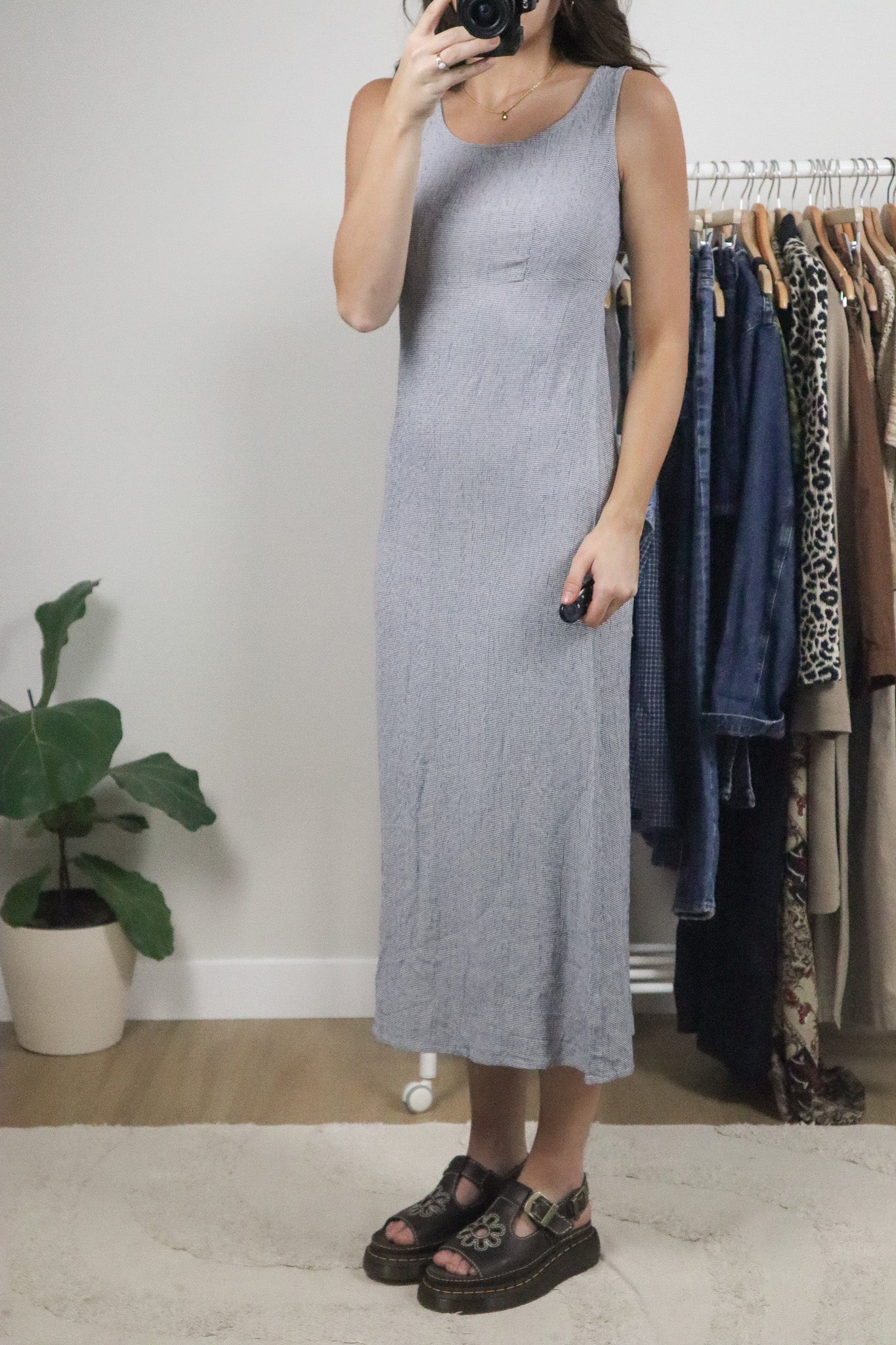 Vintage x Gingham Maxi Dress (2/4)