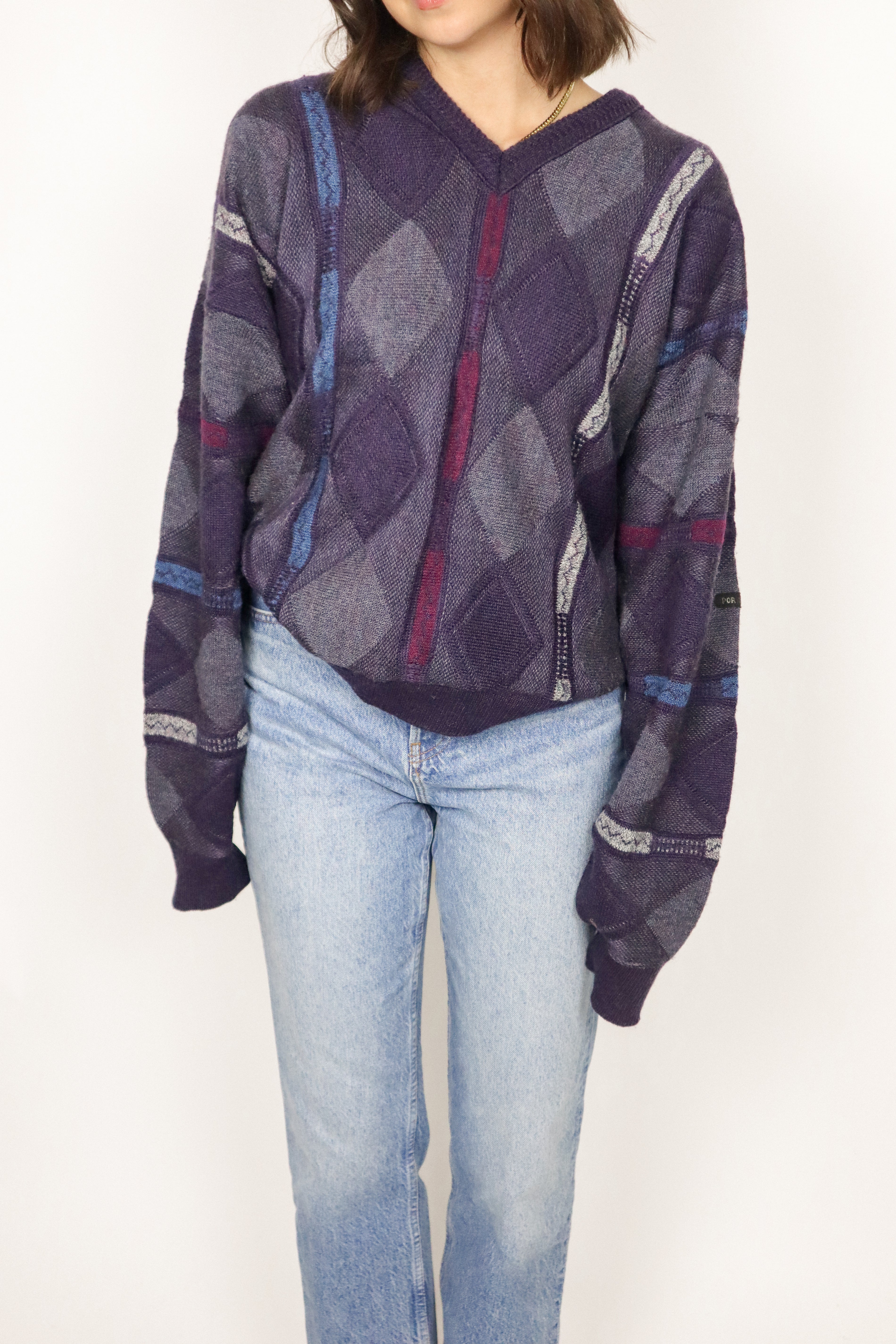Made in Canada x Vintage x Textured Knit (S/M)
