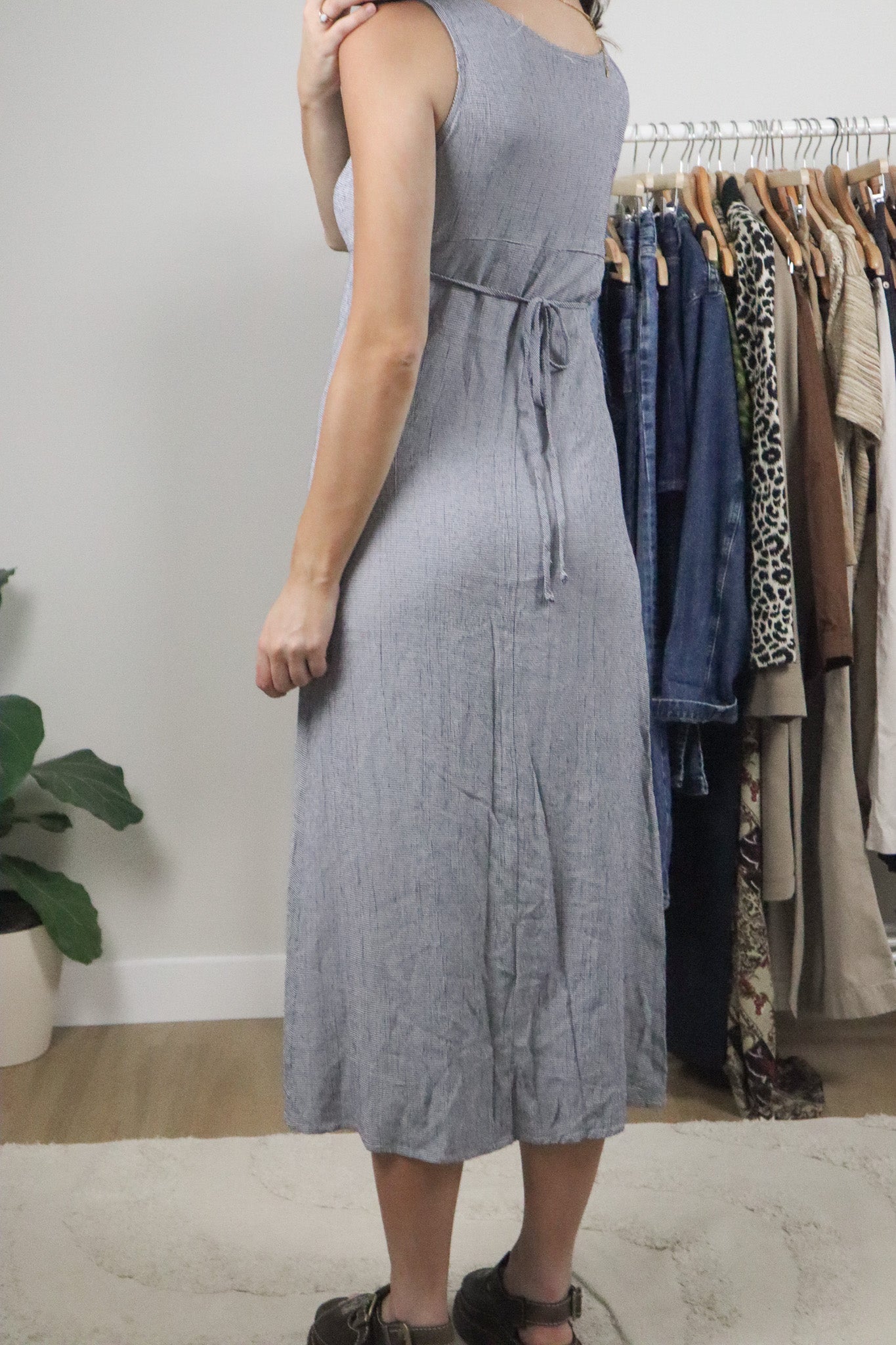 Vintage x Gingham Maxi Dress (2/4)