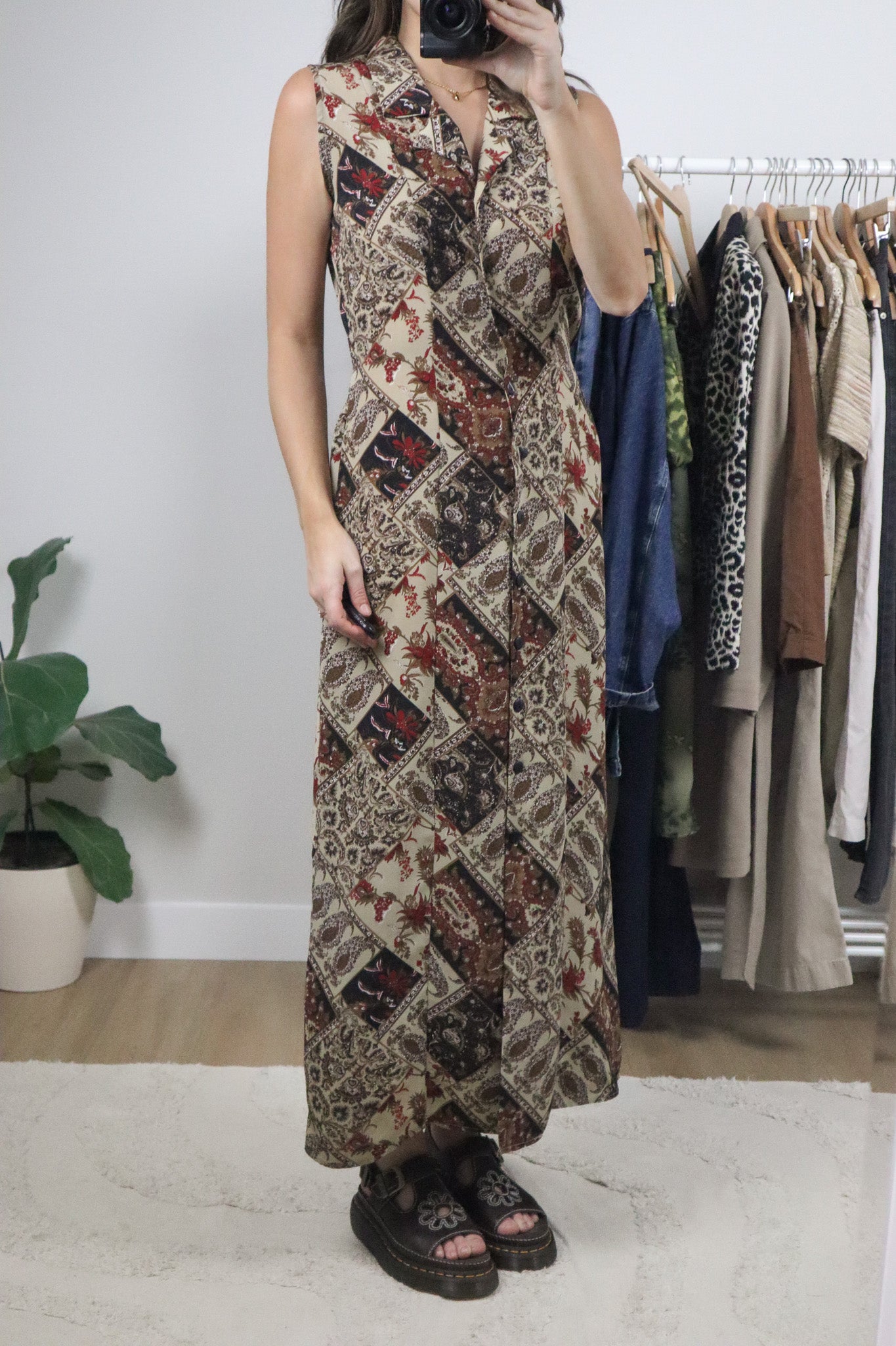 Vintage x Patchwork Maxi Dress (M)