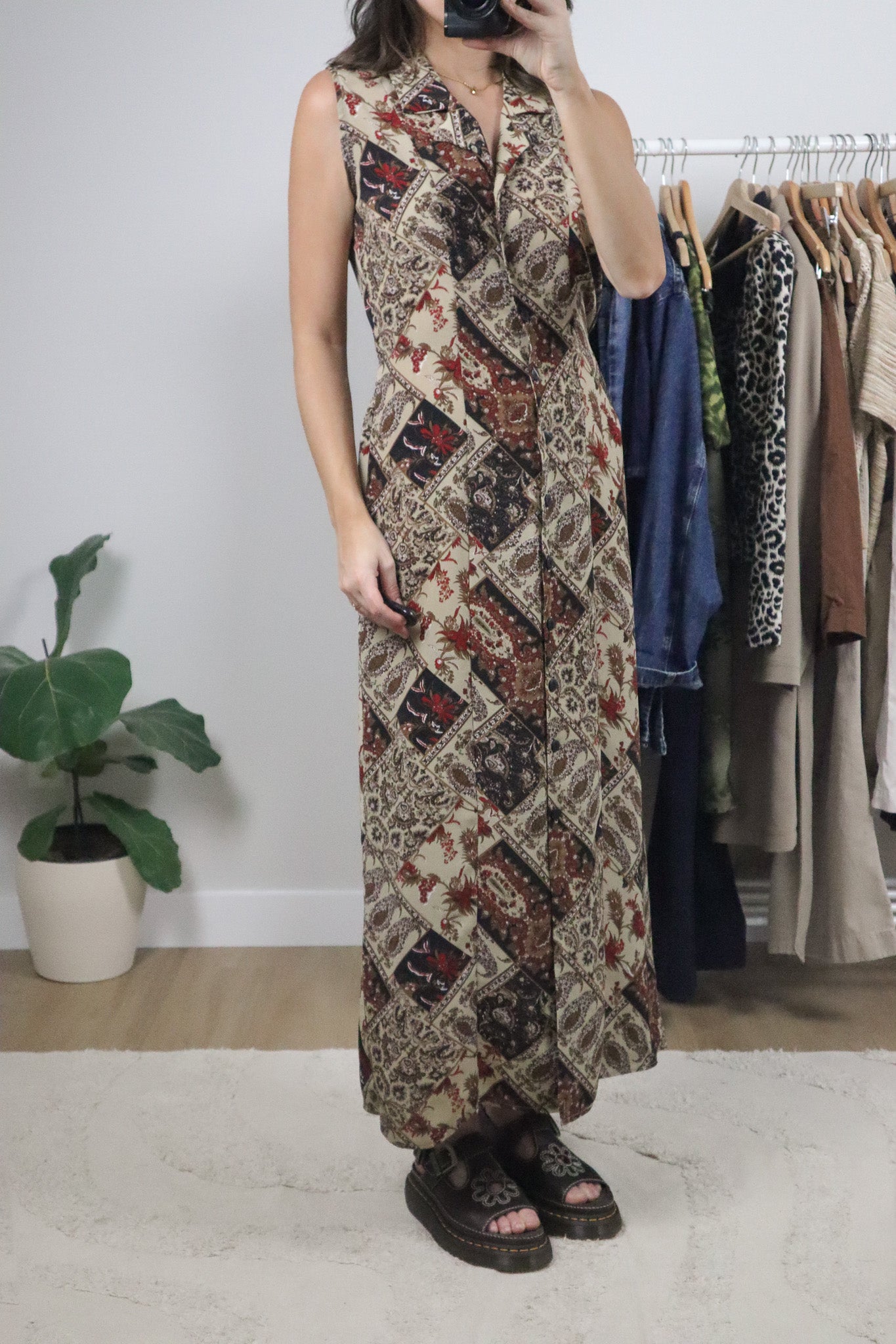 Vintage x Patchwork Maxi Dress (M)