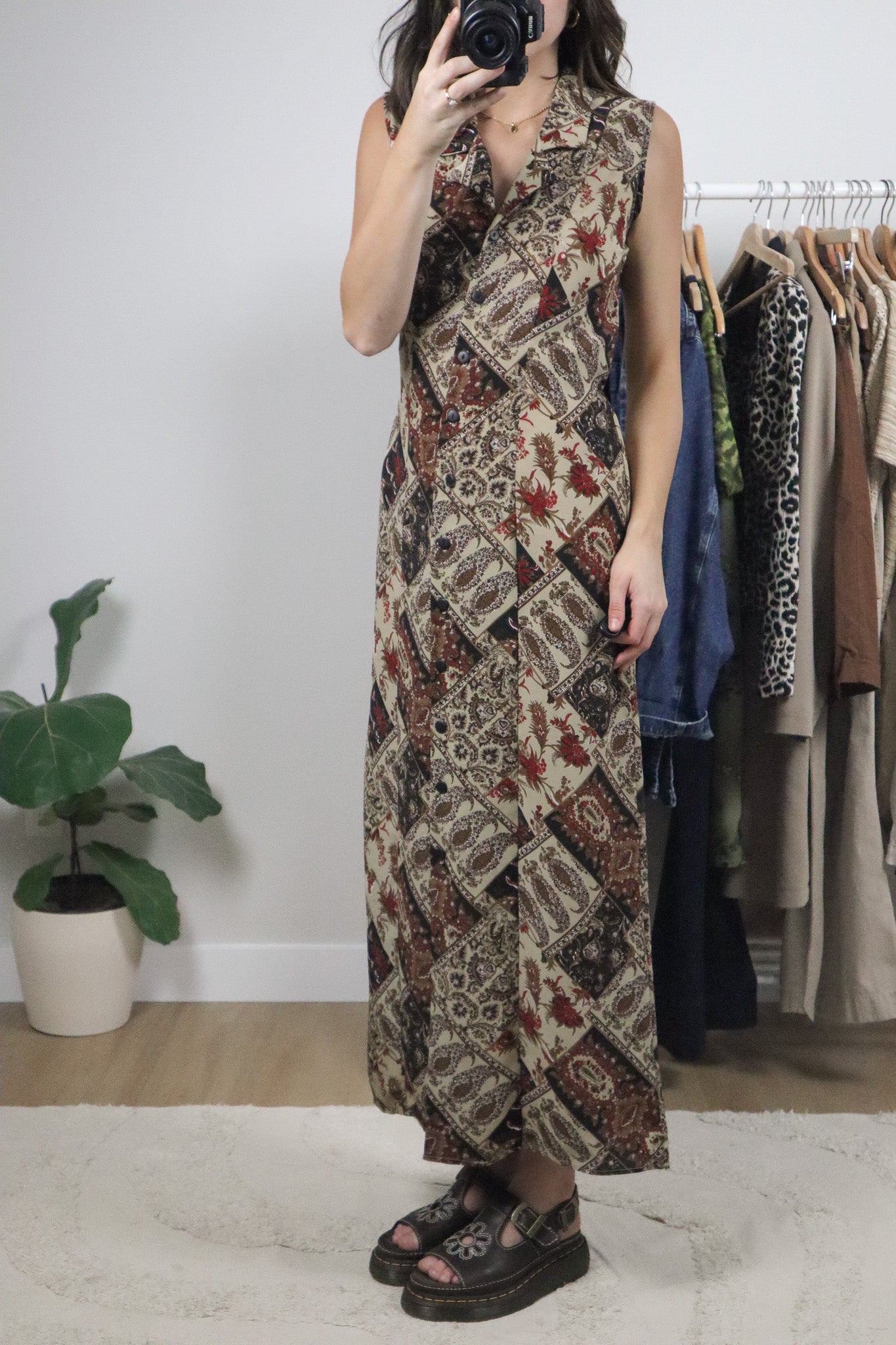 Vintage x Patchwork Maxi Dress (M)