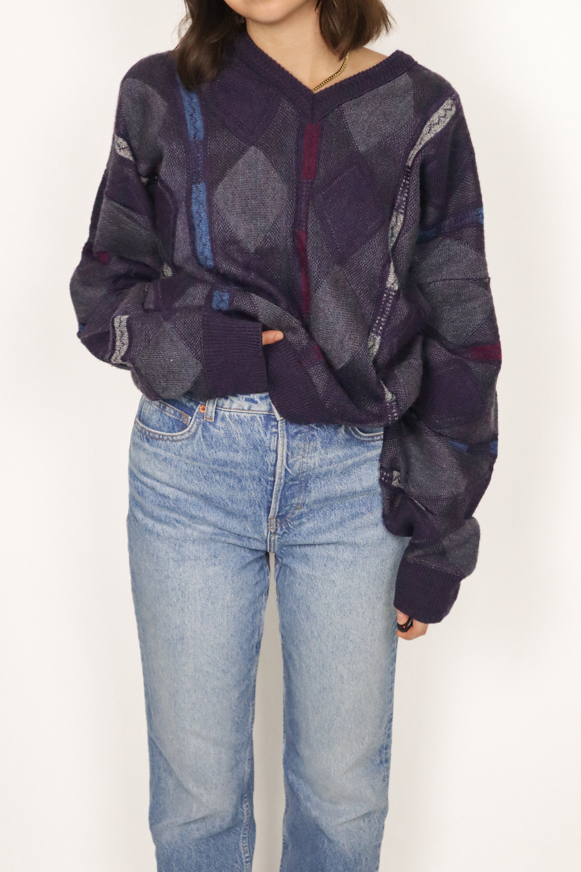 Made in Canada x Vintage x Textured Knit (S/M)