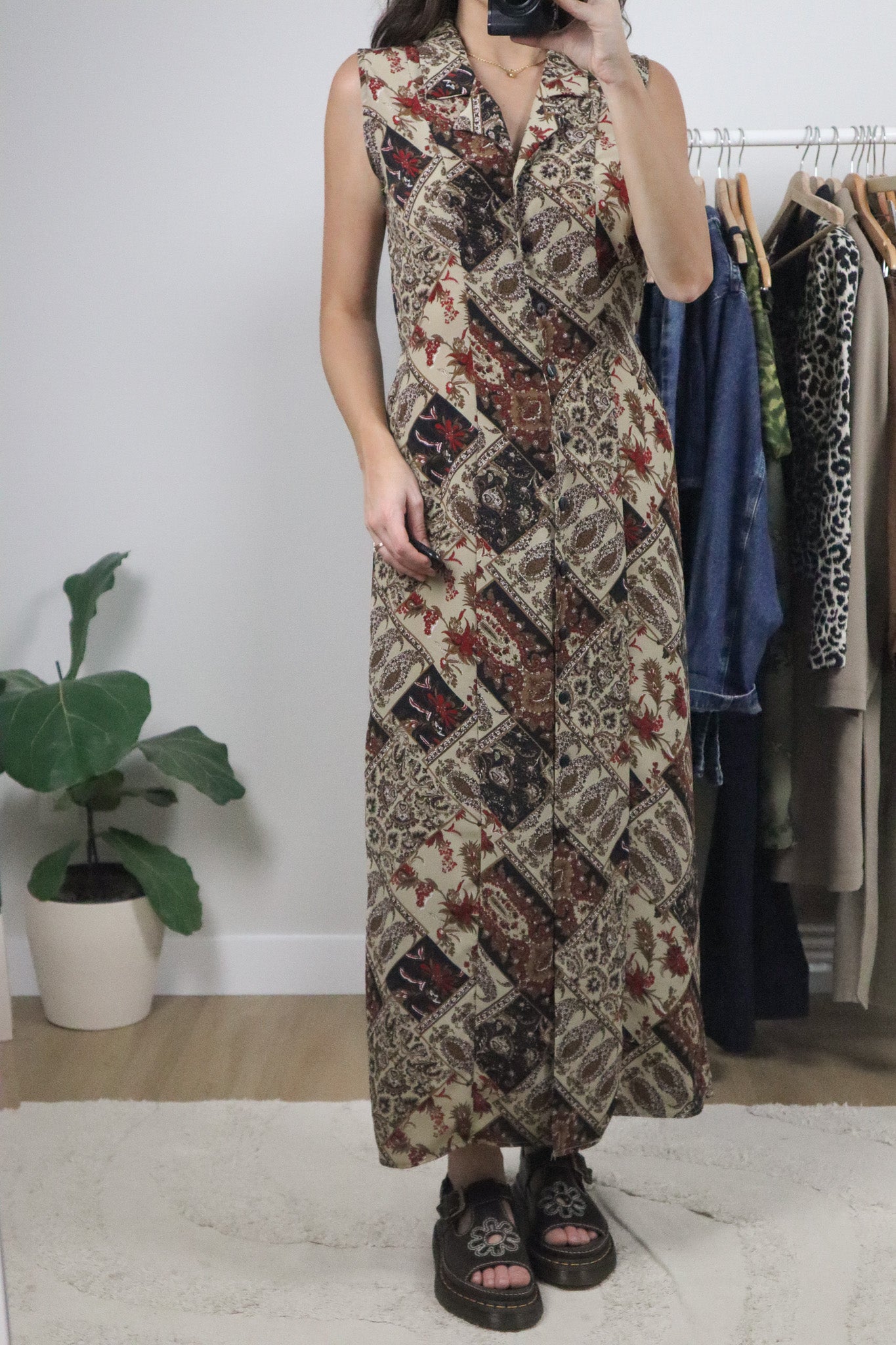 Vintage x Patchwork Maxi Dress (M)