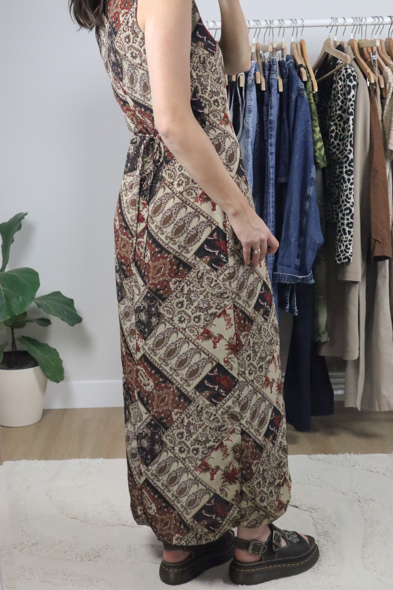 Vintage x Patchwork Maxi Dress (M)