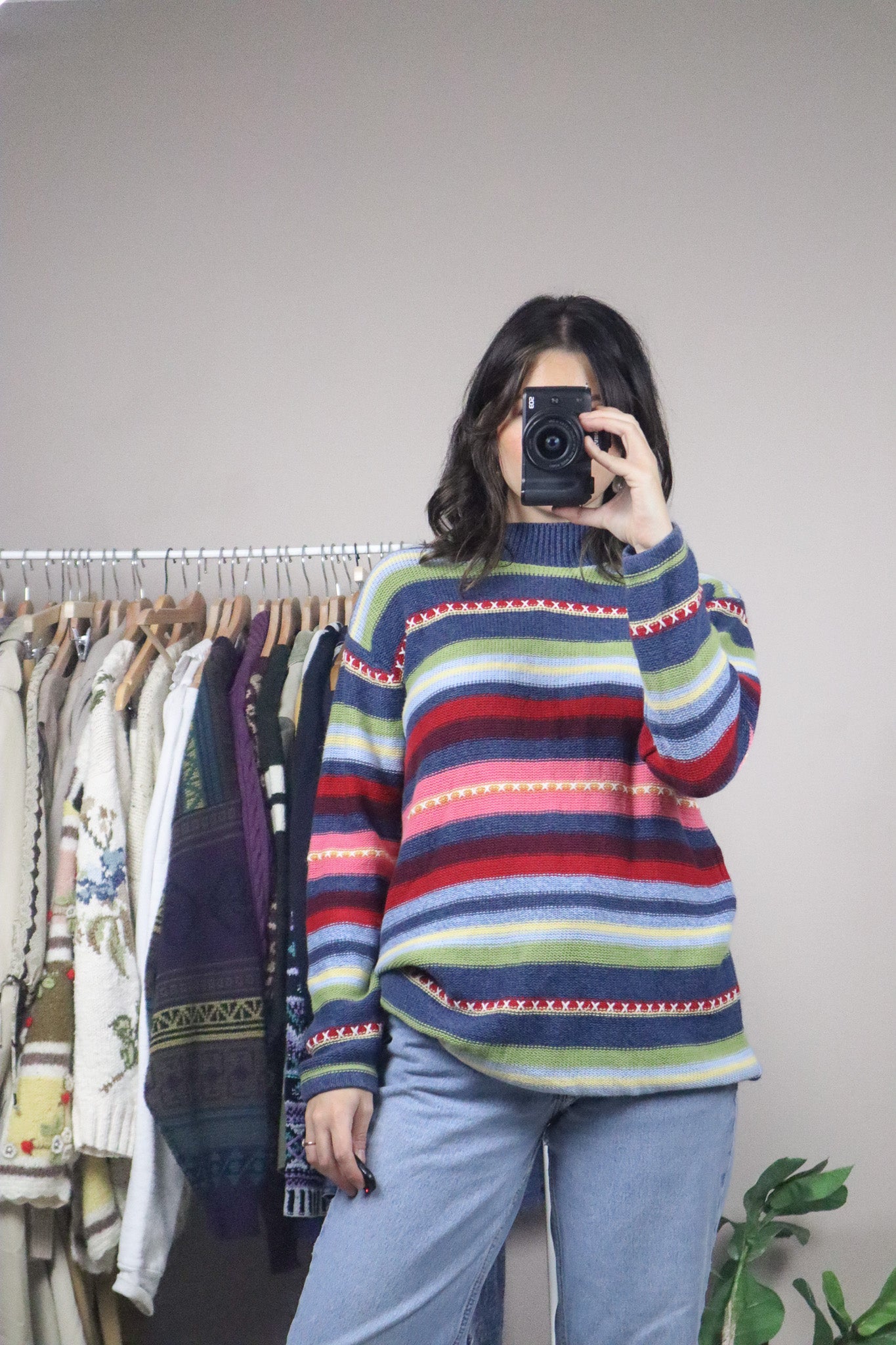 Vintage x Multicolour Striped Sweater (M)