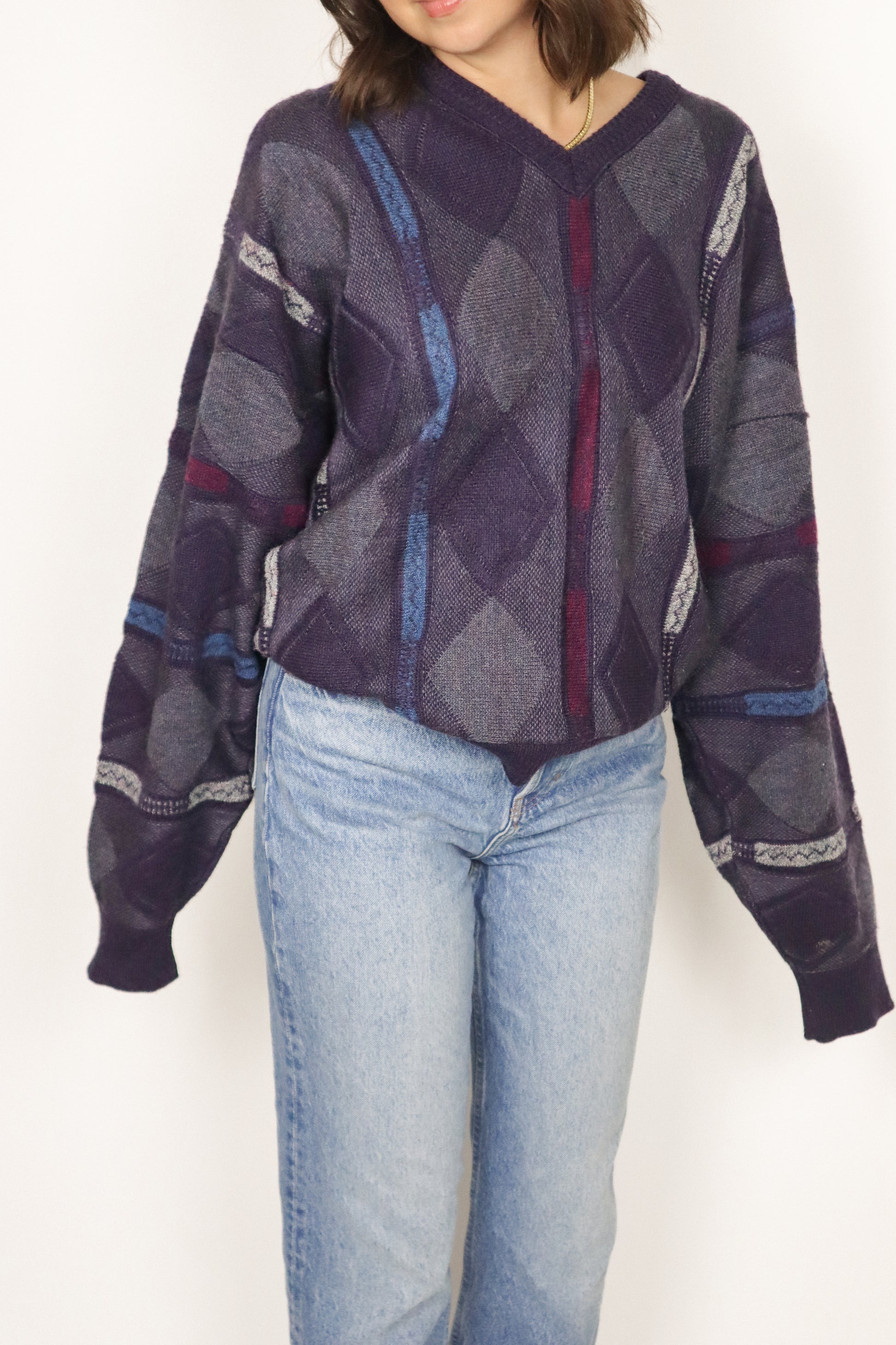 Made in Canada x Vintage x Textured Knit (S/M)