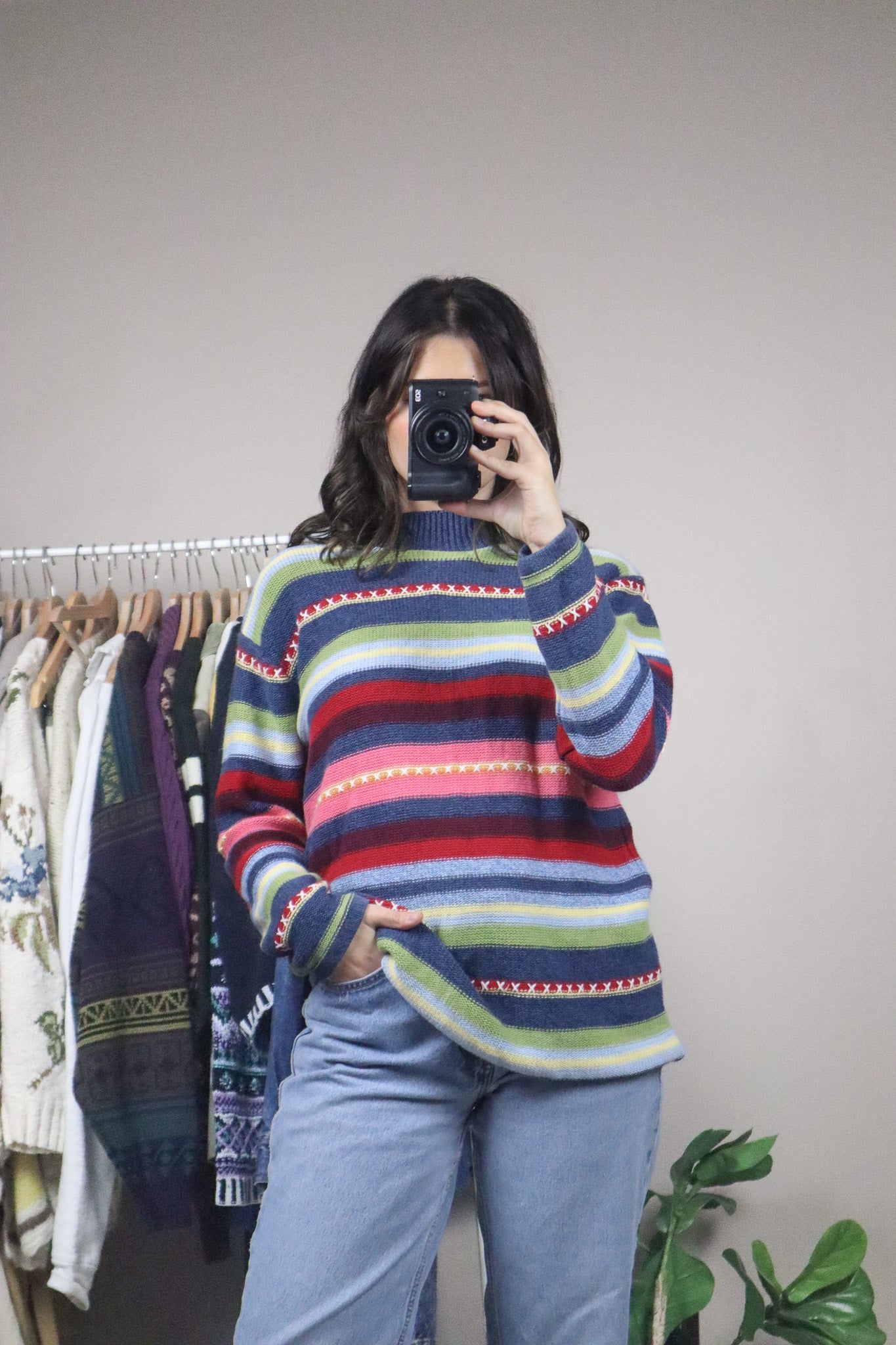 Vintage x Multicolour Striped Sweater (M)