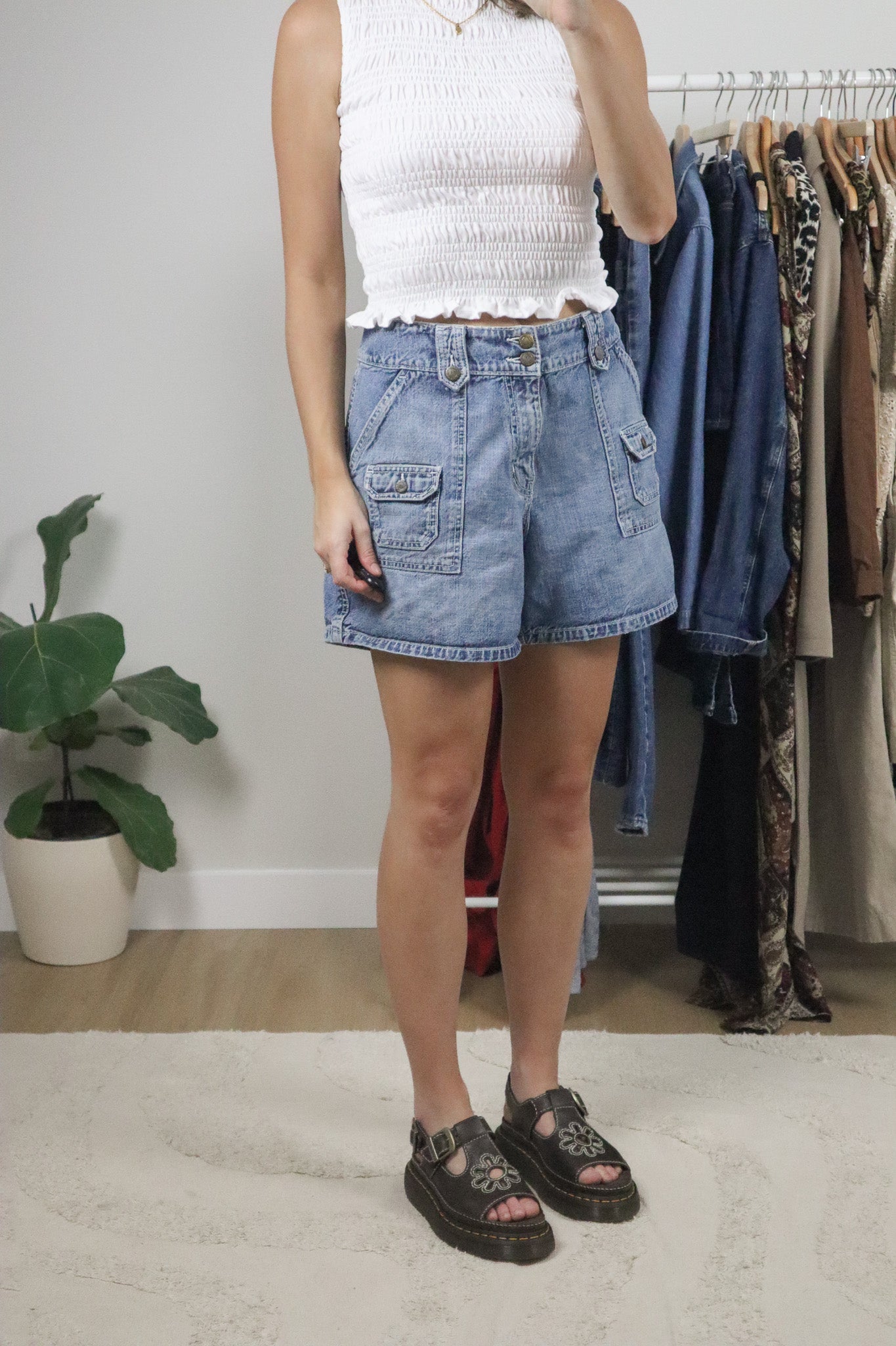 Vintage x Denim Cargo Shorts (12)