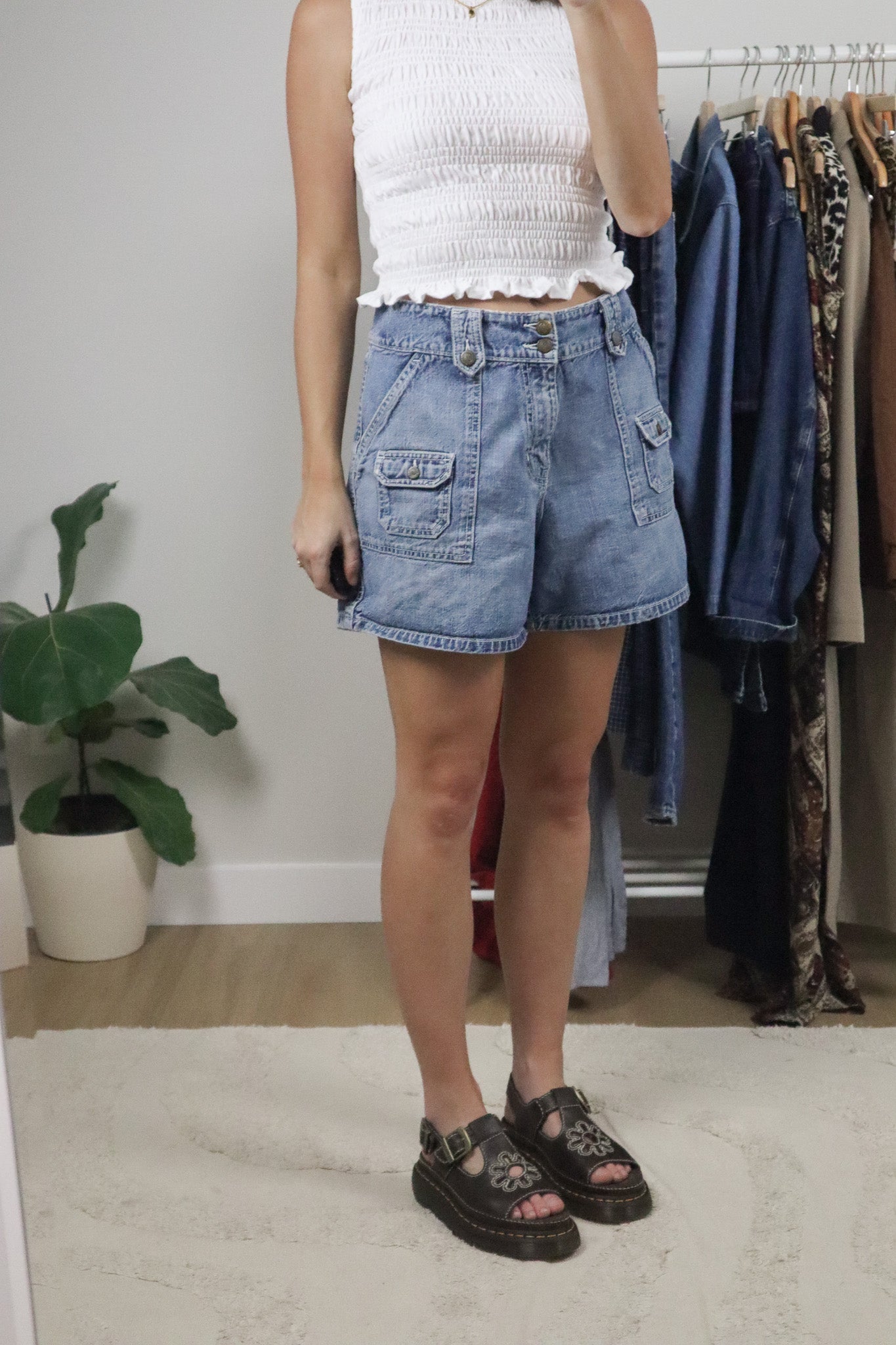 Vintage x Denim Cargo Shorts (12)