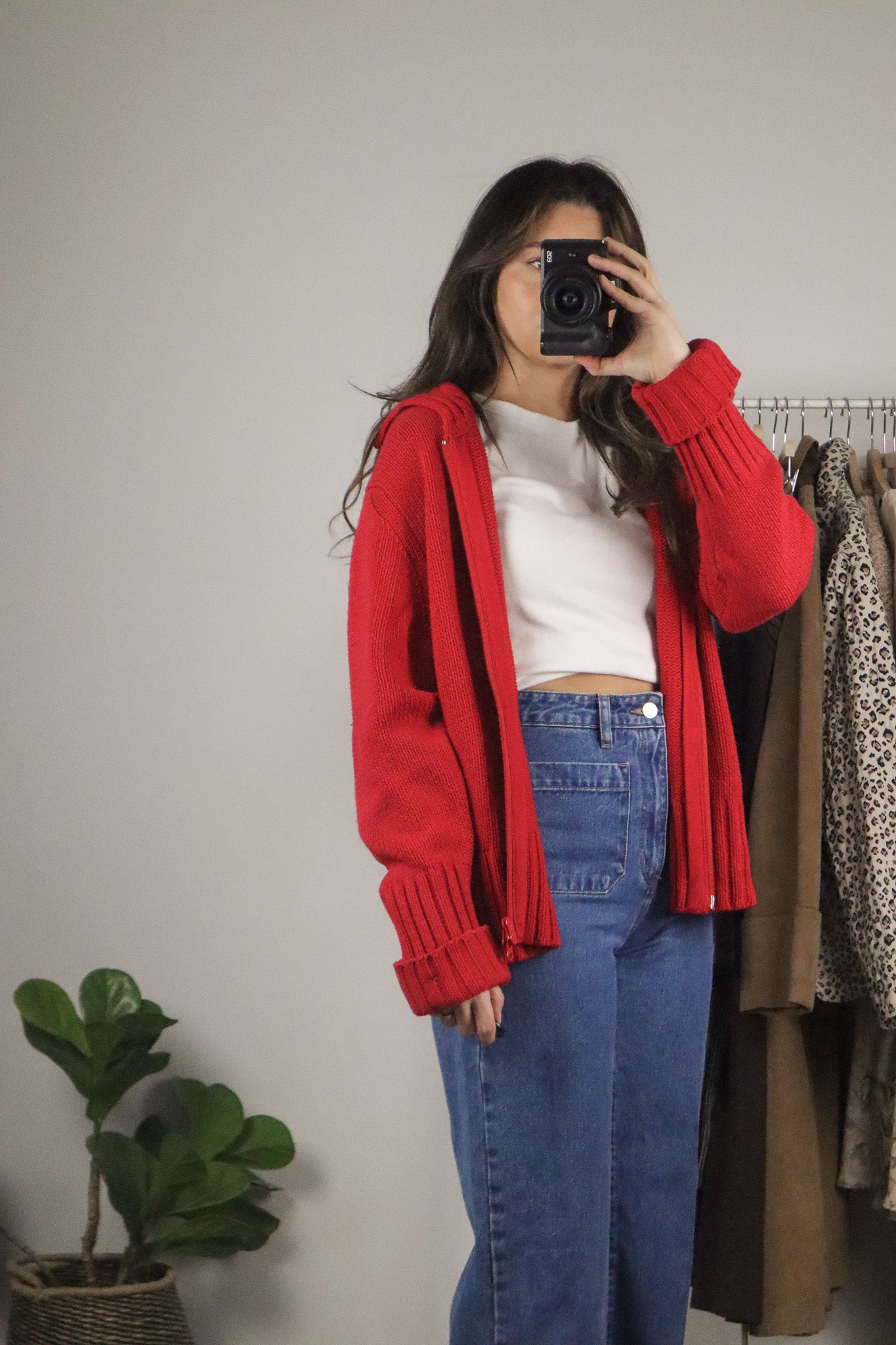 Vintage x Zip-Up Cardigan (L)