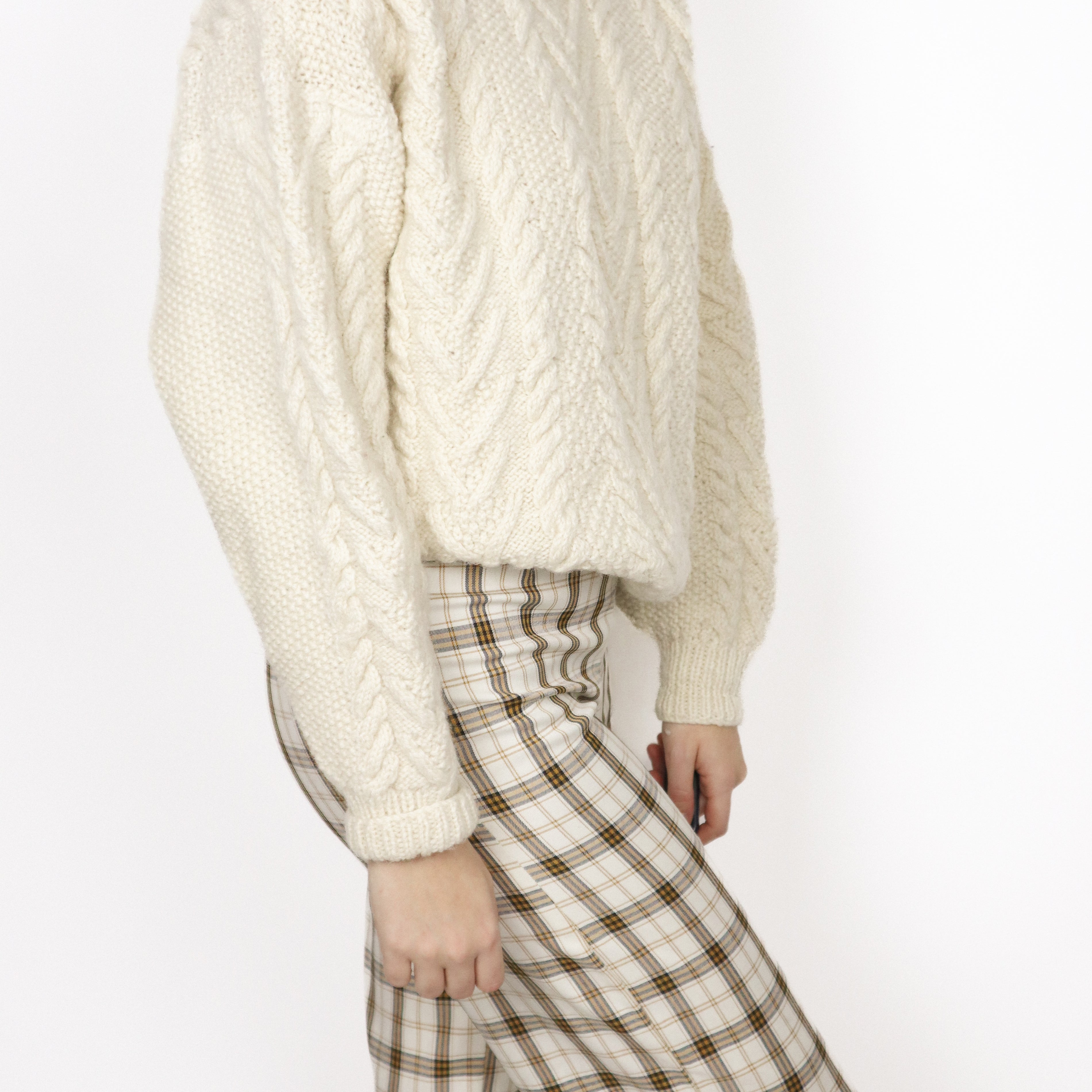 Hand Knit x Wool Chunky Sweater (XS/S)